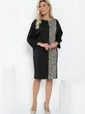 Платье Кайла (черное/лео) П12957-10М