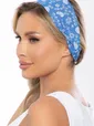 Повязка хлопковая (голубая, пейсли) ПР13