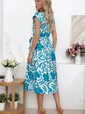 Платье Эдна (бело-голубое) П13874-45М
