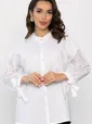 Блуза с завязками Ажур (белая) Б14386-10М