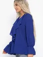 Блуза шифоновая Вэнси (синяя) Б15023-8М