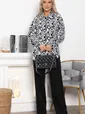 Блуза хлопковая Танец линий (черно-белая) Б14856-14М