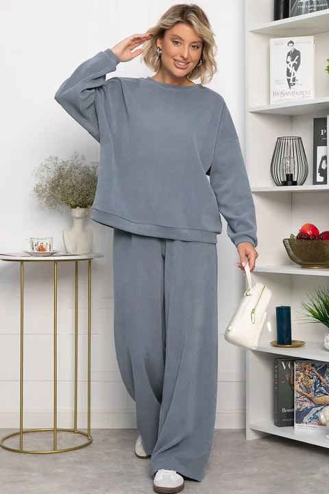 Костюм трикотажный Августа ХИТ (светло-серый) К14347-5М