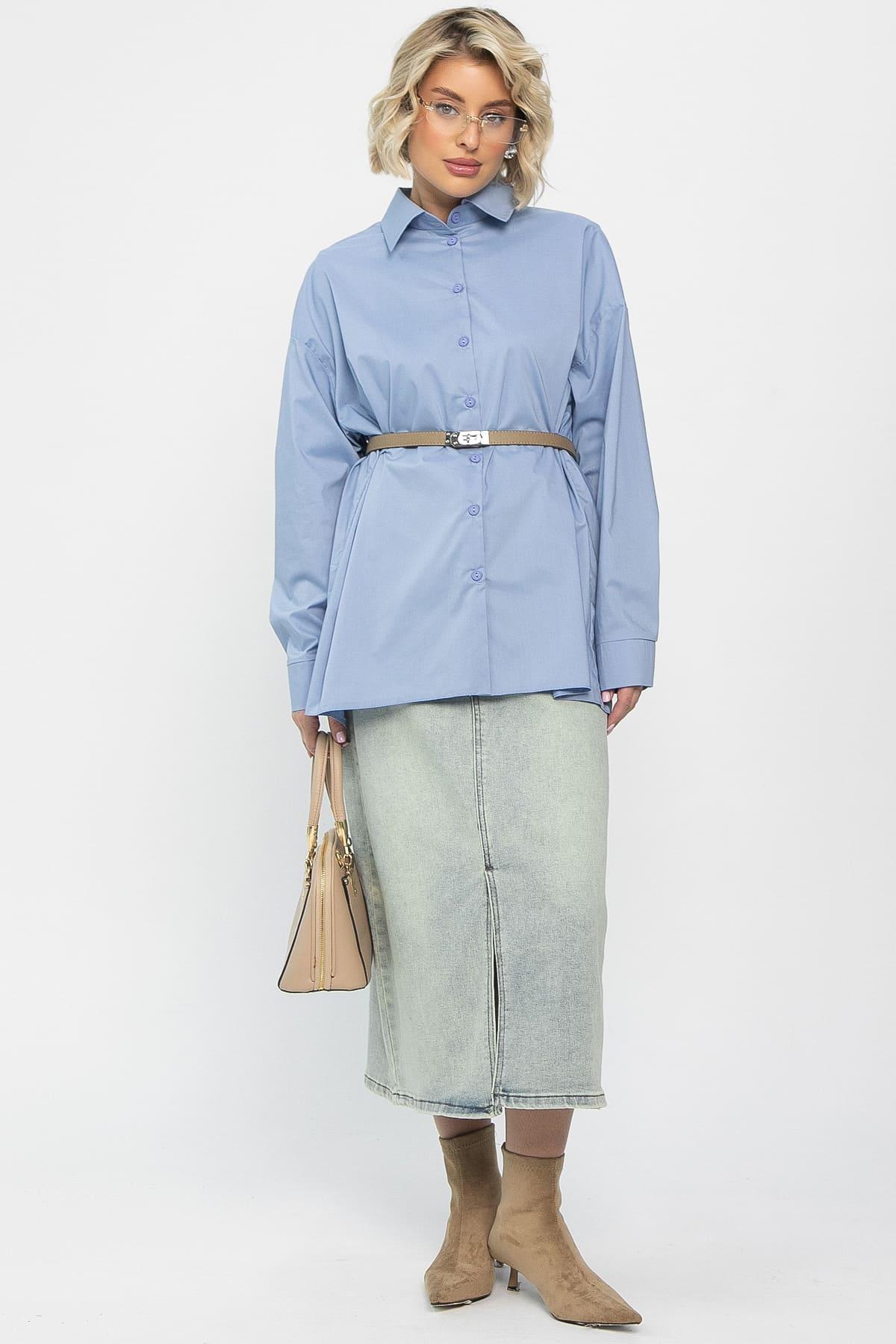 Рубашка Антария  (серо-голубая) Б14190-5М