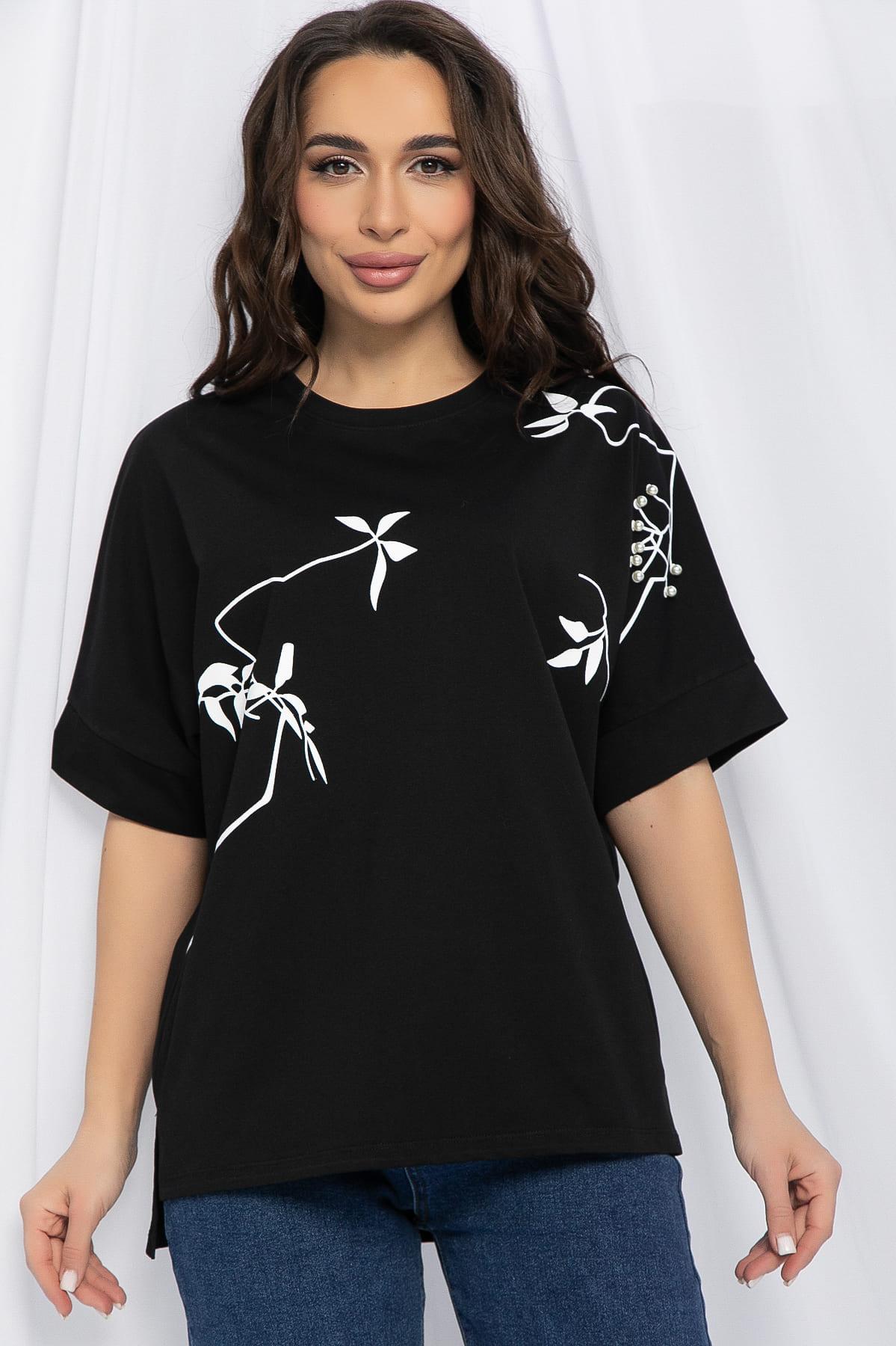 Блуза Ампир (черная) Б13168-20М