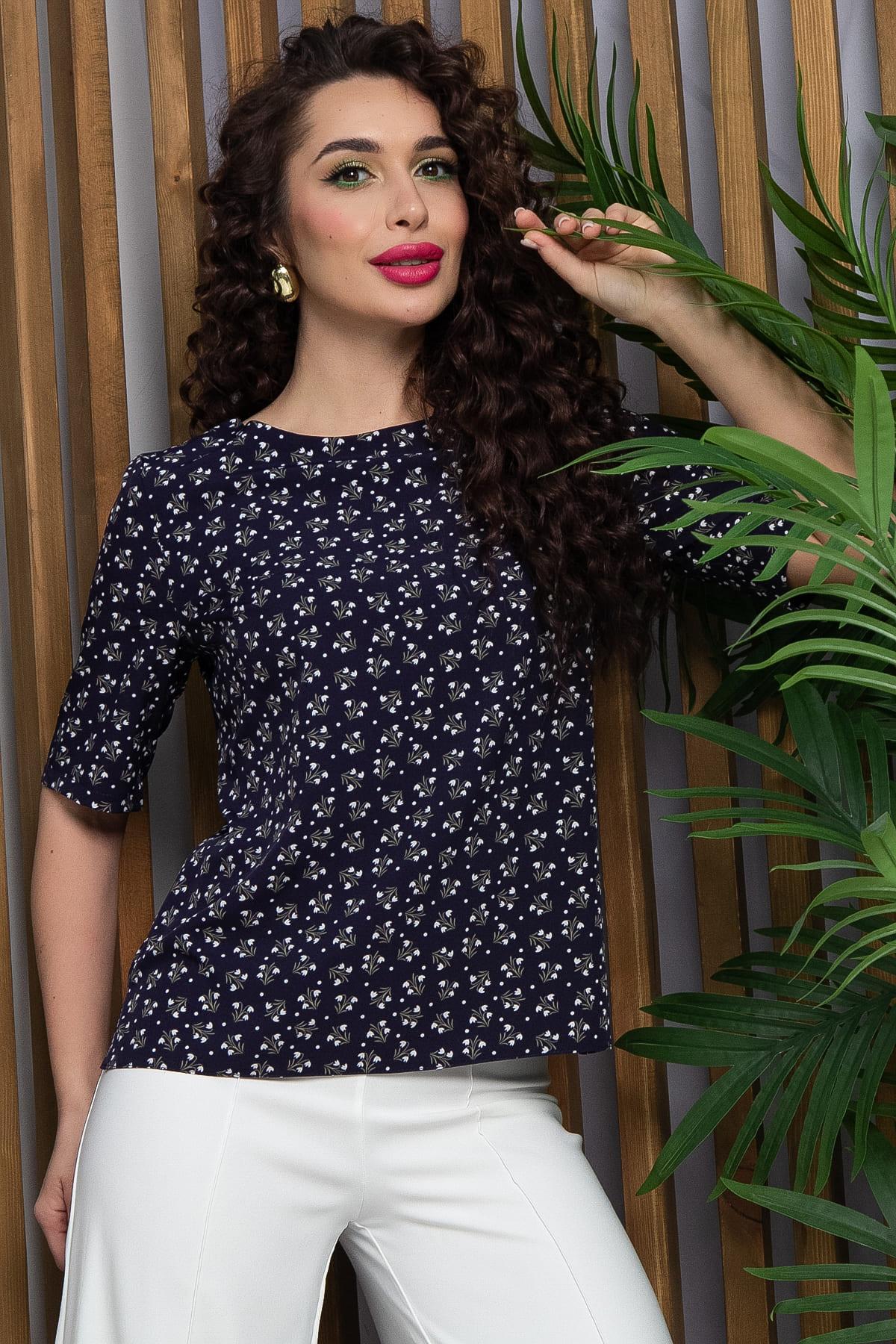 Блуза Джоан (синяя) Б13082-16М