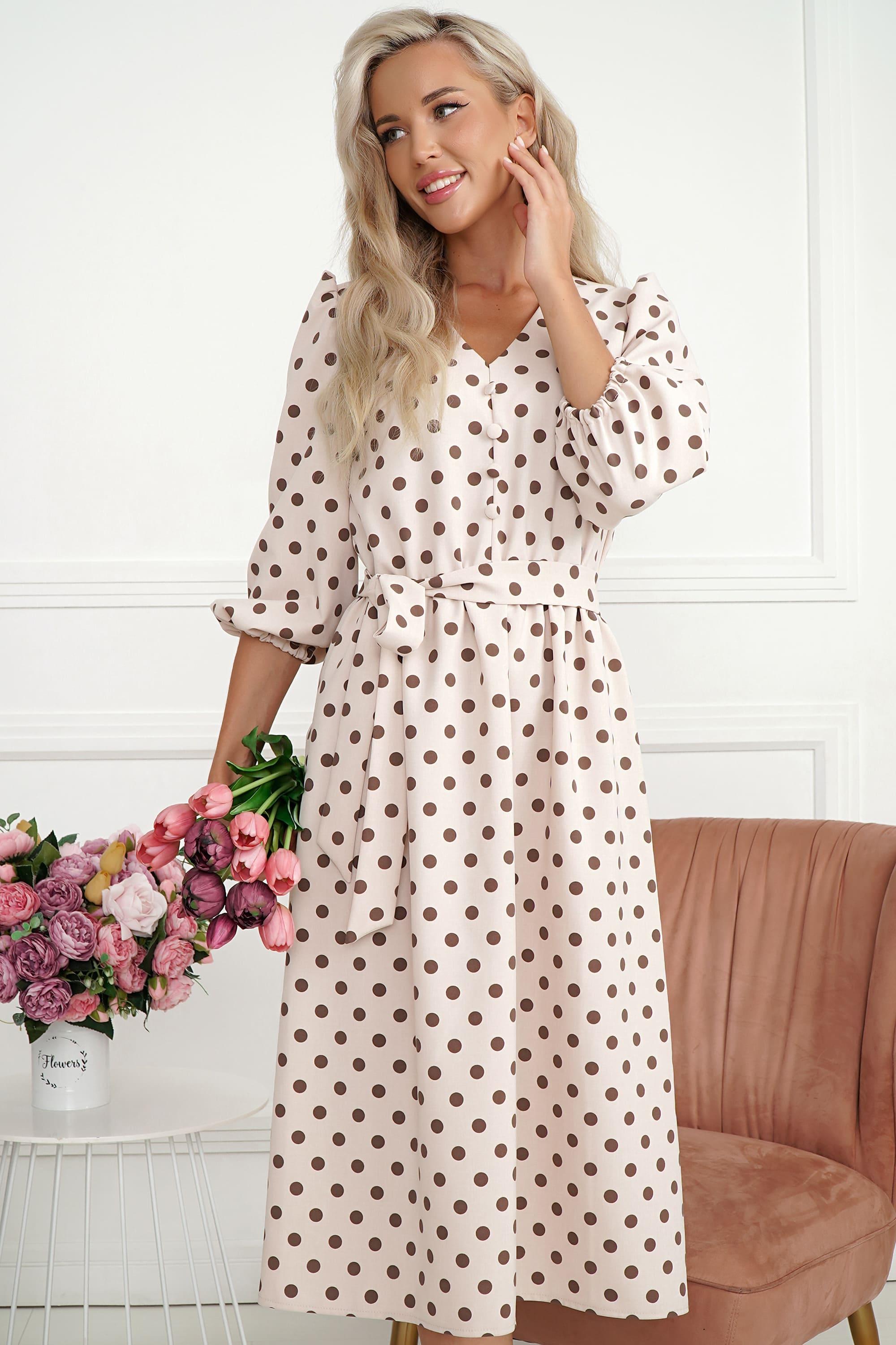 Платье Розетта (бежевое) П14113-45М