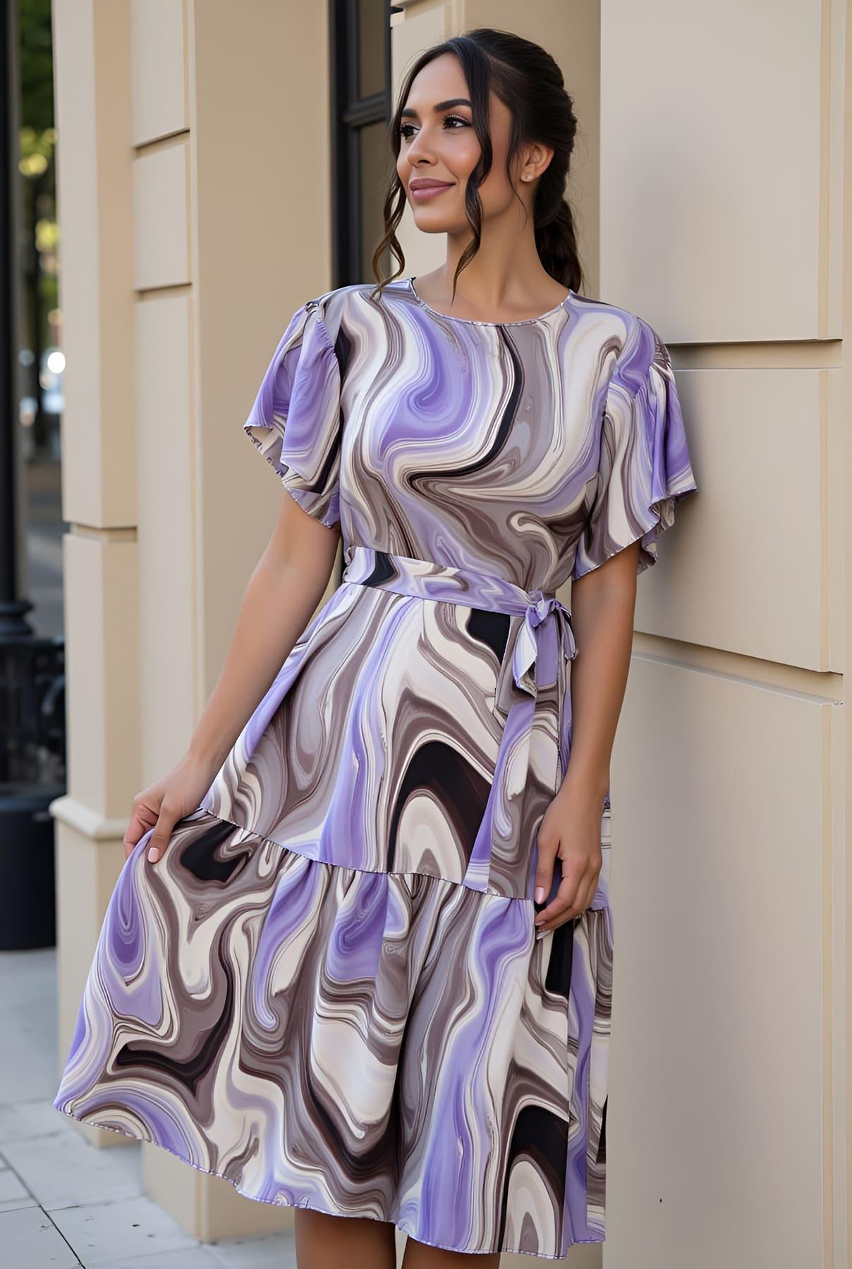 Платье Фантазия (серое) П13951-12М