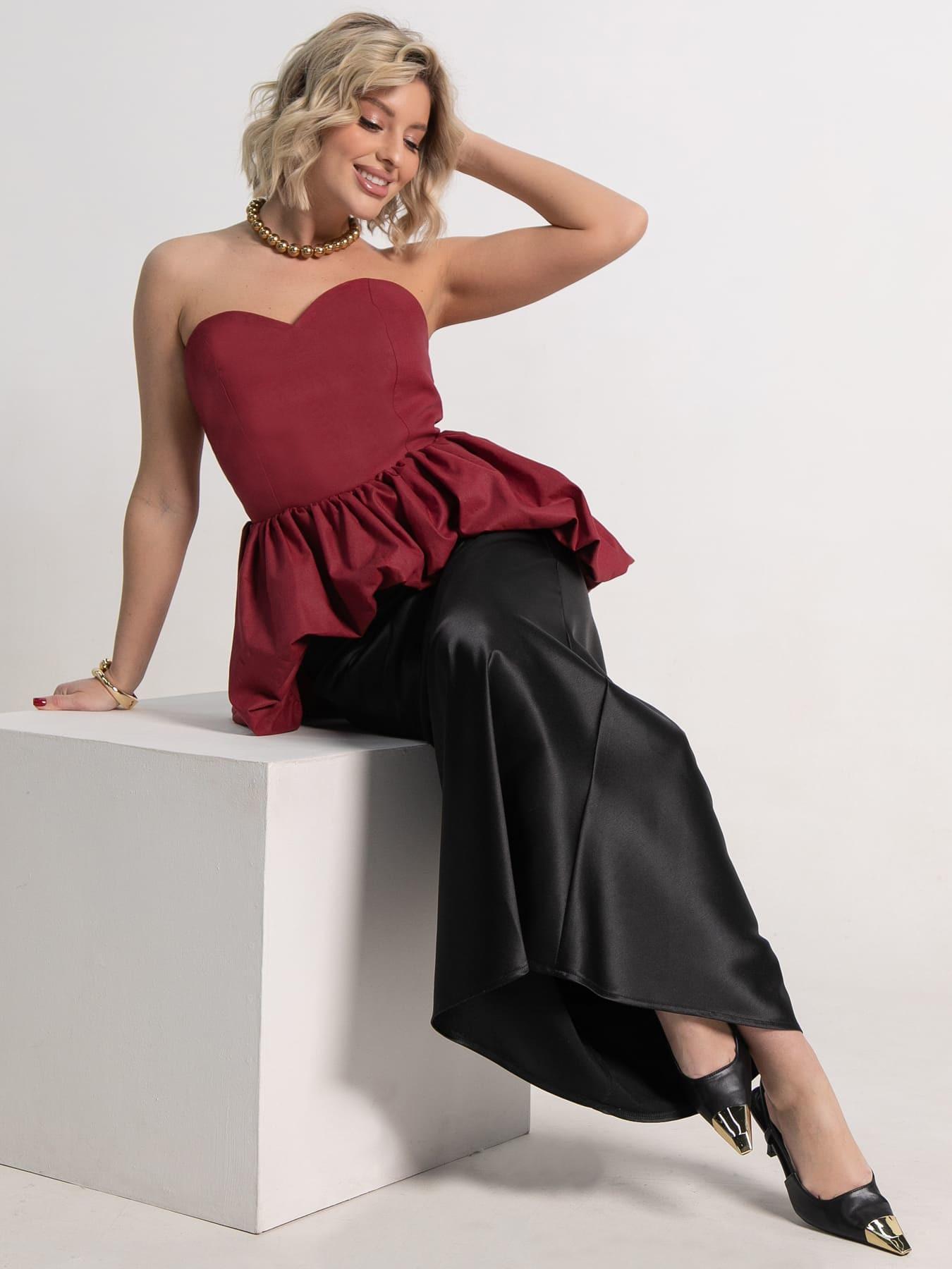 Корсет Эпатаж (вишневый) Б15216-53М