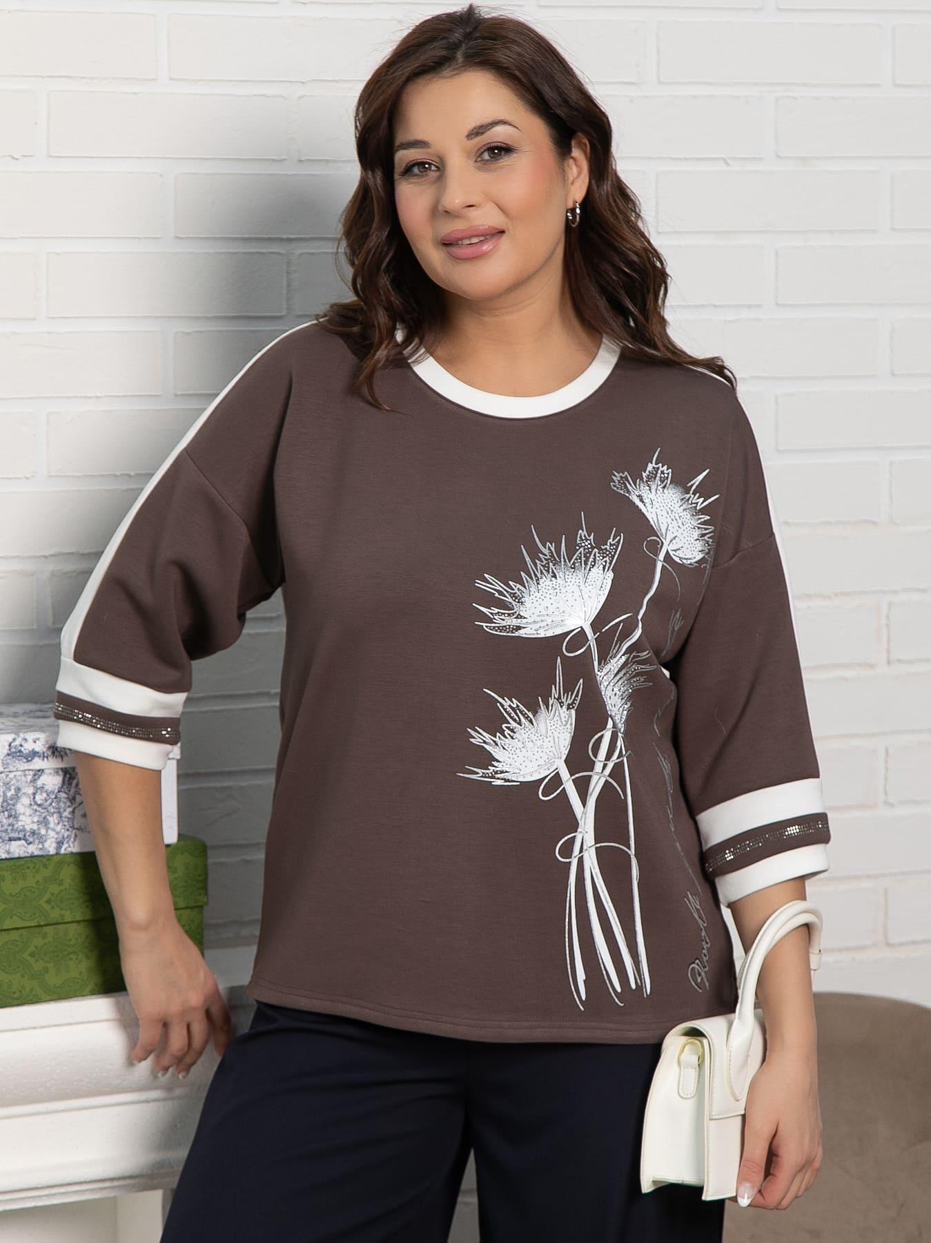 Блуза Джаз (шоколад) Б15171-4М