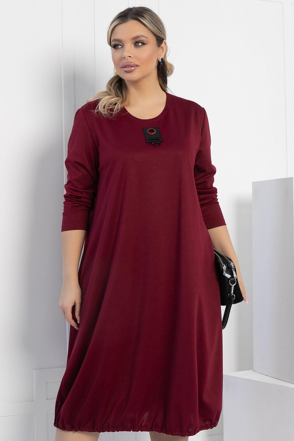 Платье Я жду тебя (бордовое) П12312-15