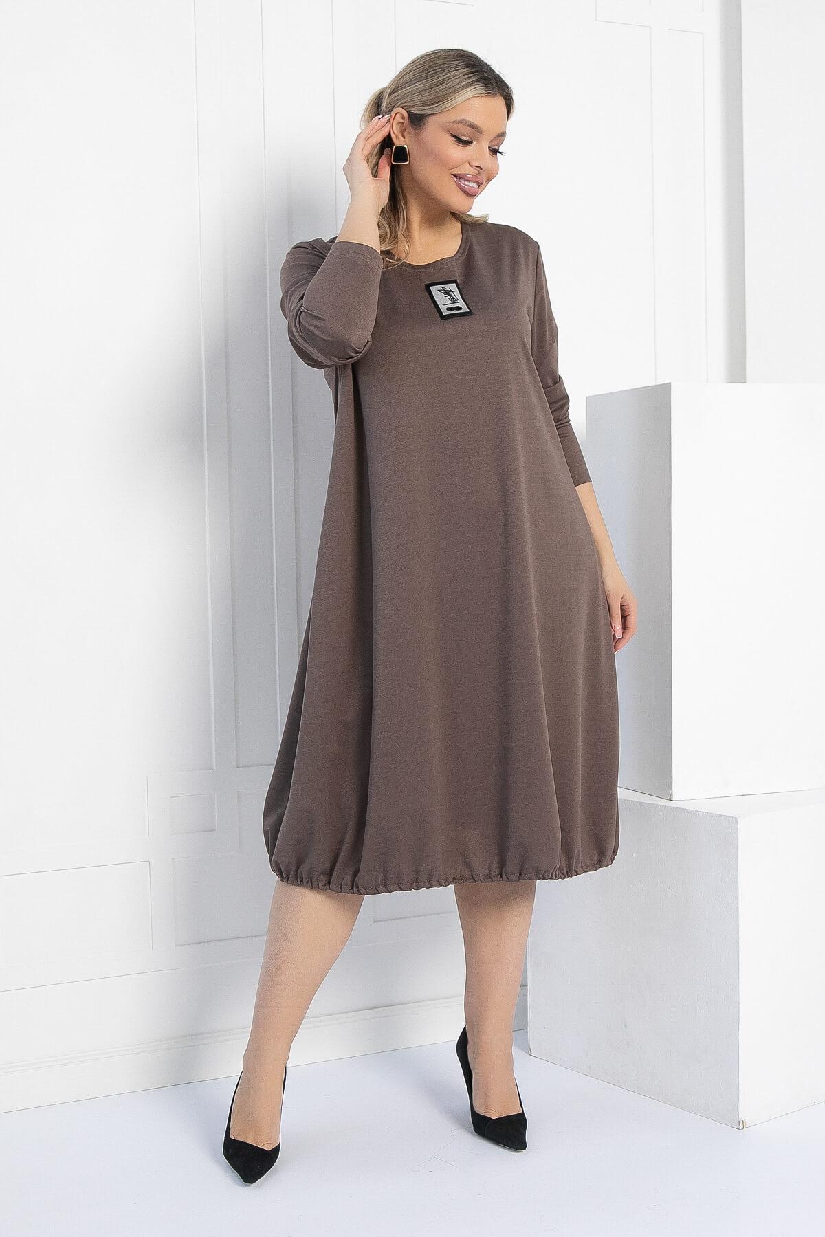 Платье Я жду тебя (кофе) П12313-15