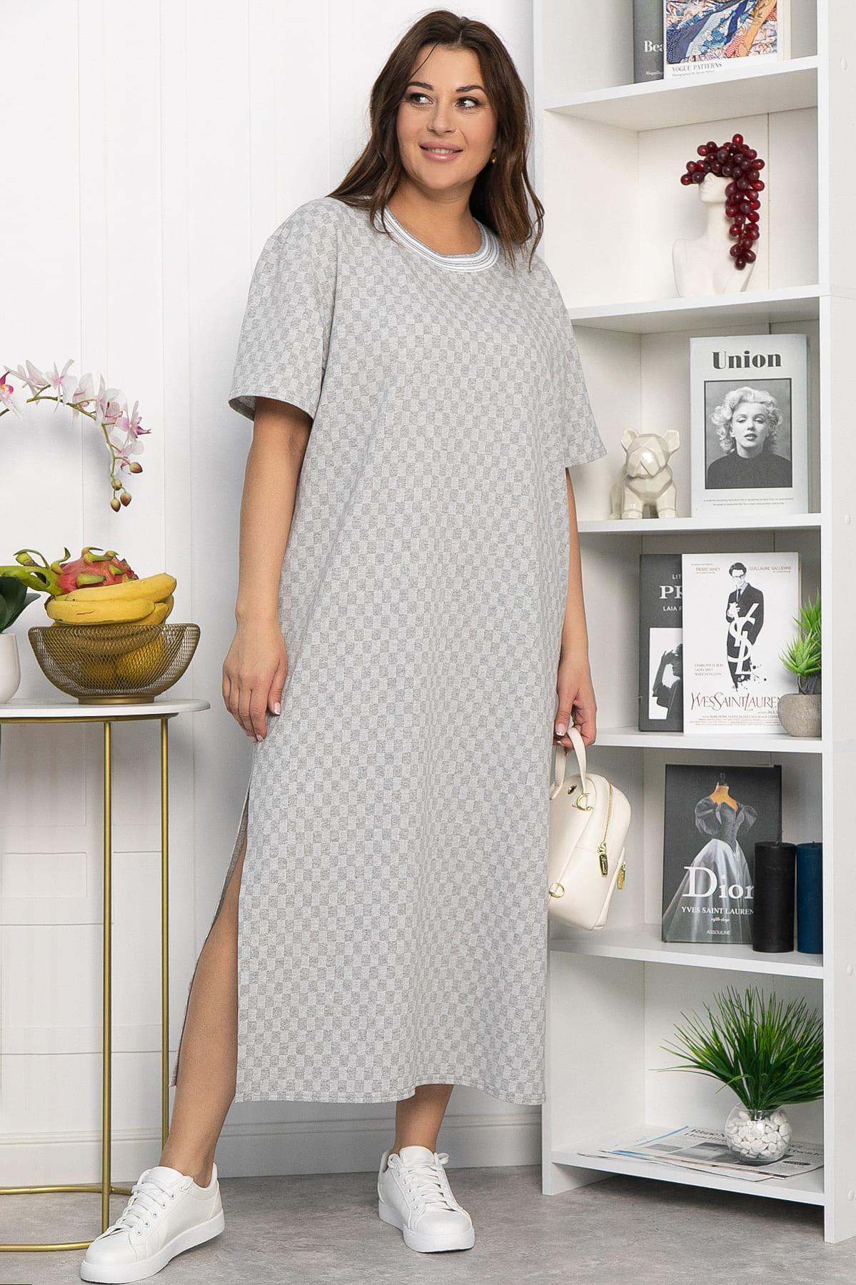 Платье Ривьера (серое) П13866-1М