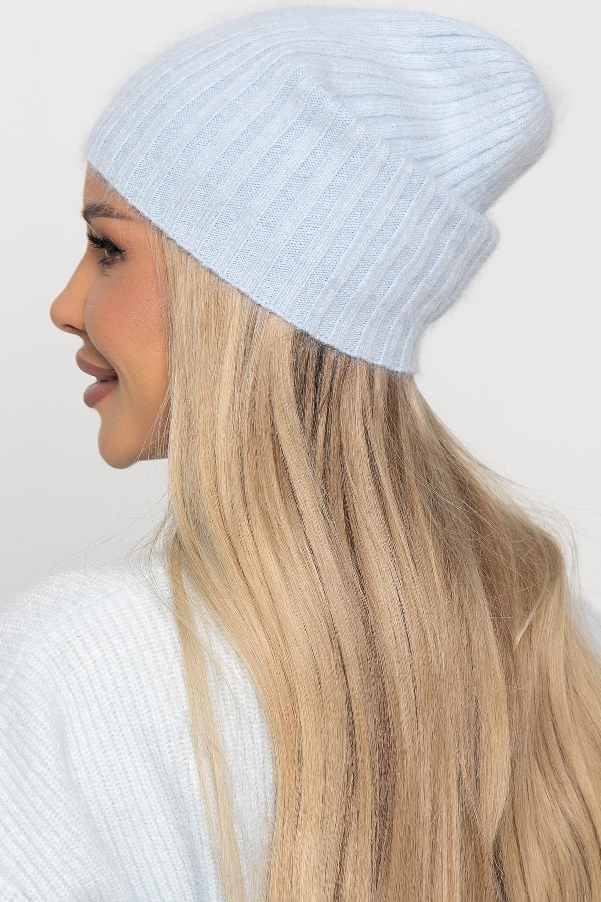 Шапка однослойная Большой город (нежно-голубая) Ш26-4М