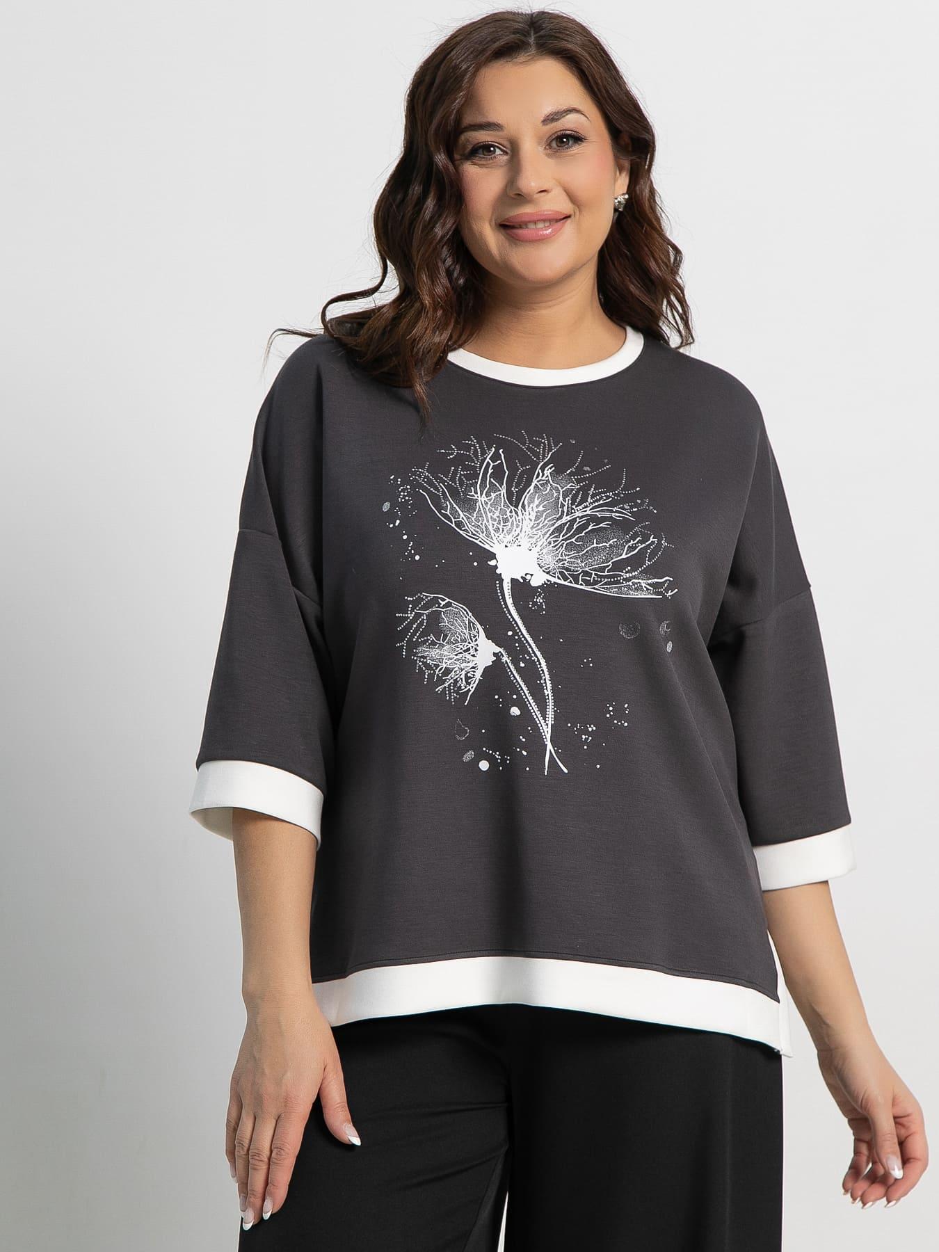 Блуза Нукси (серая) Б15172-4М