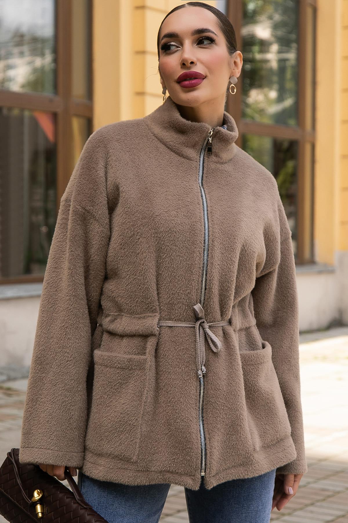 Пальто Альпака  (бежевое) Б14139-7М