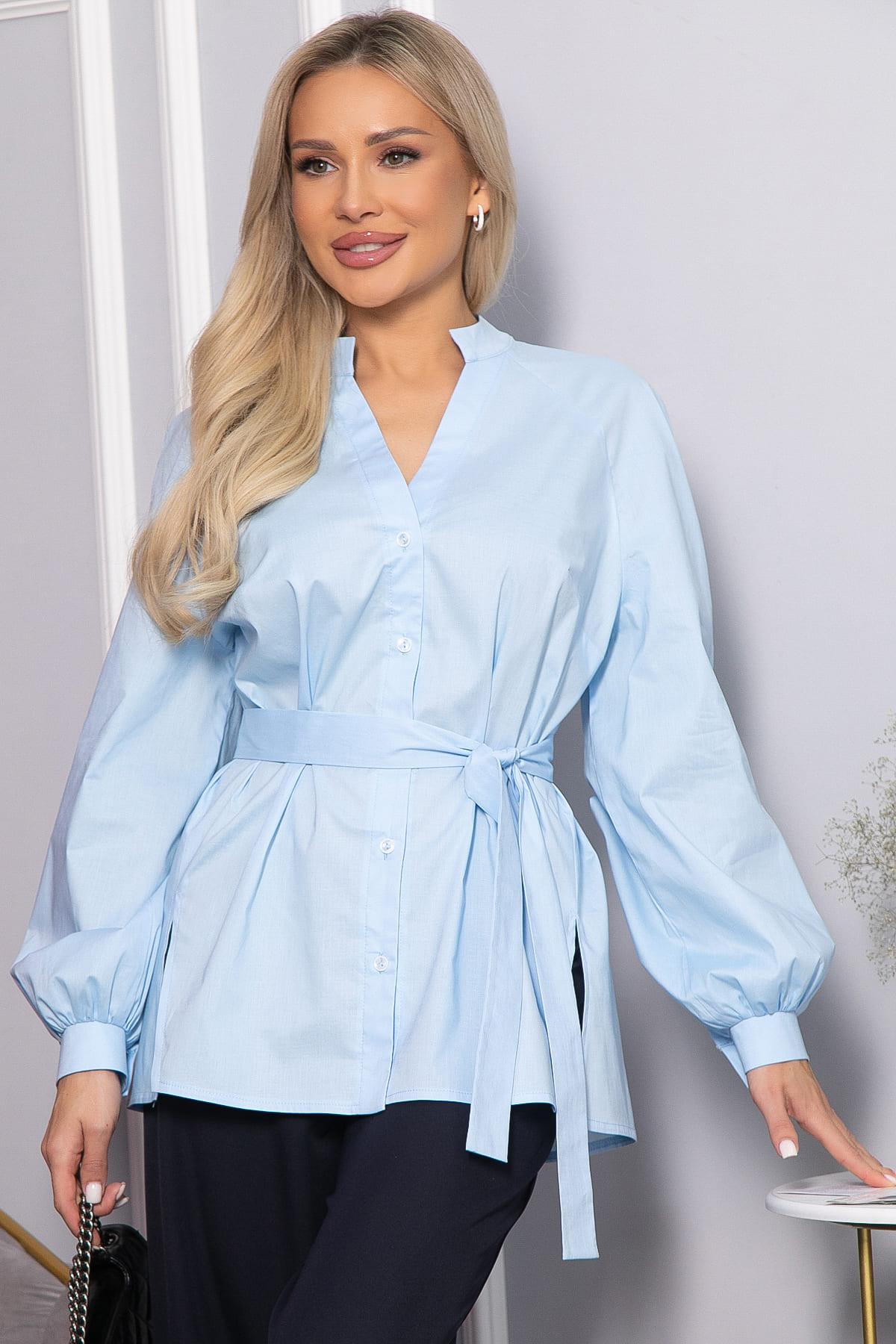 Блуза хлопковая Кристалия (голубая) Б14462-16М