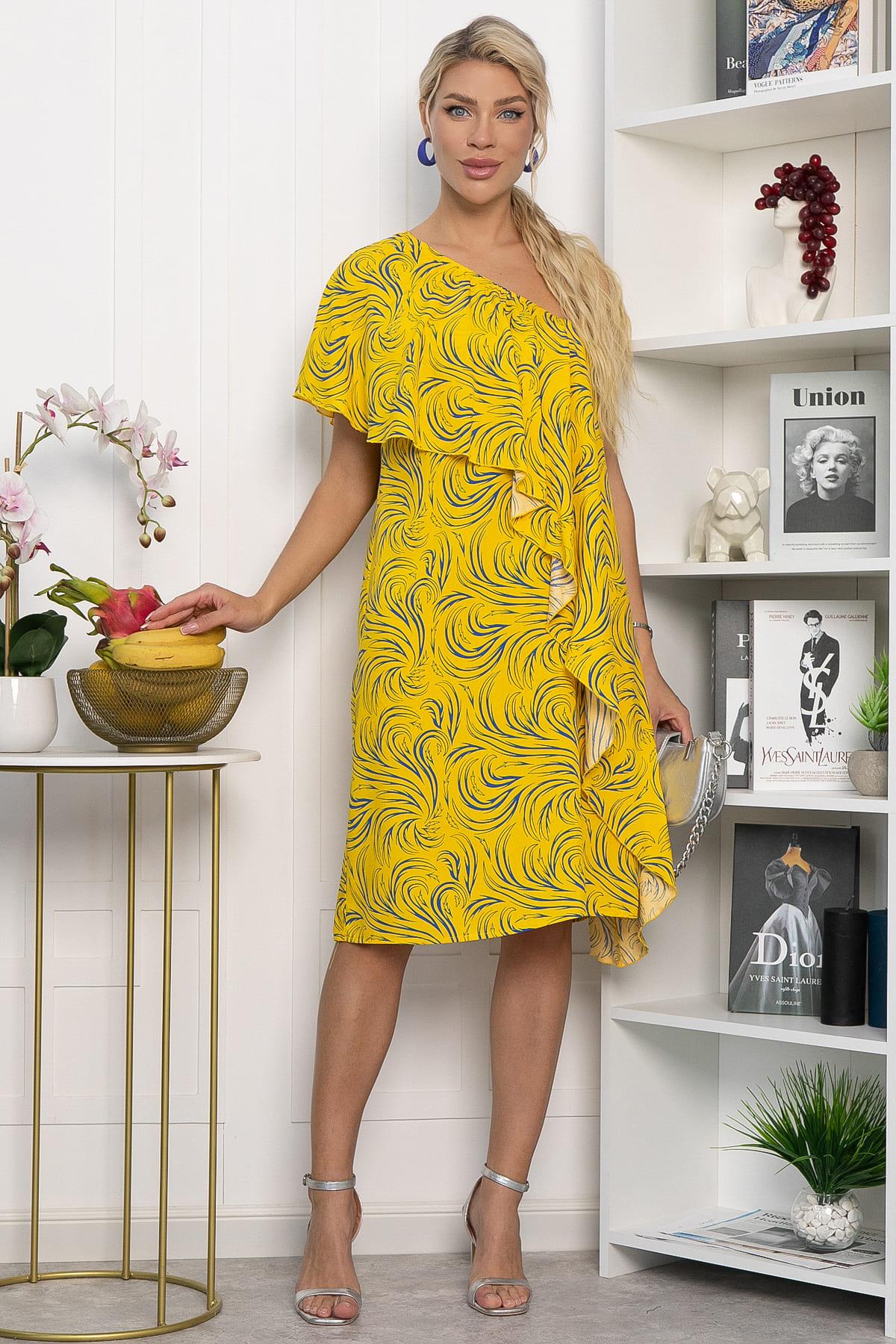 Платье Шардоне (ярко-желтое) П13771-36М
