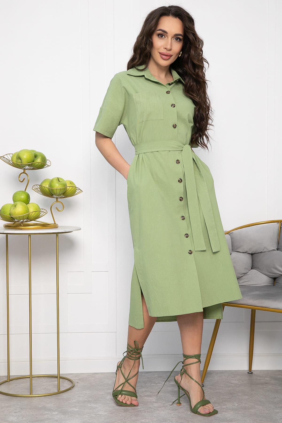 Платье Фруктовый коктейль (фисташка) П13588-18М