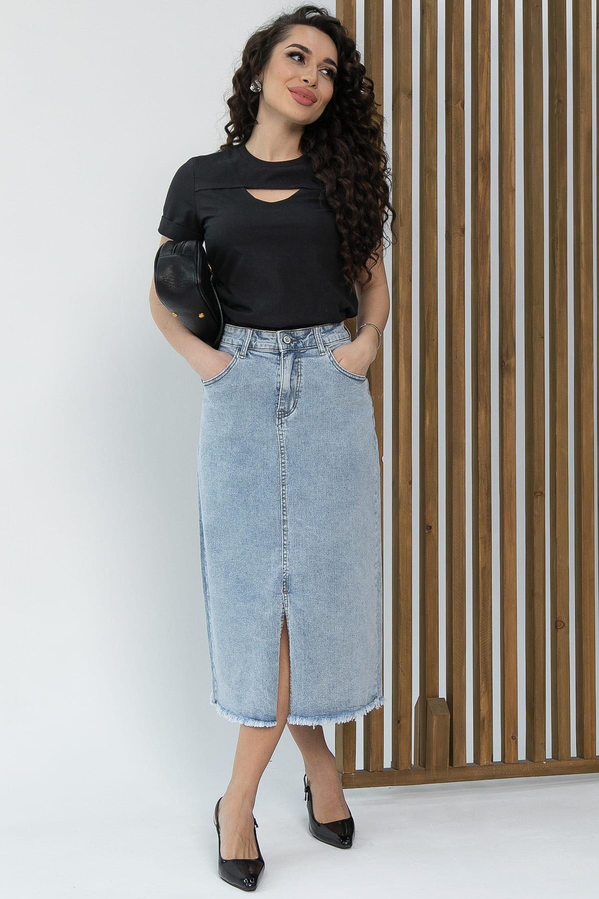 Юбка Самара (серо-голубая) Ю13576-4М