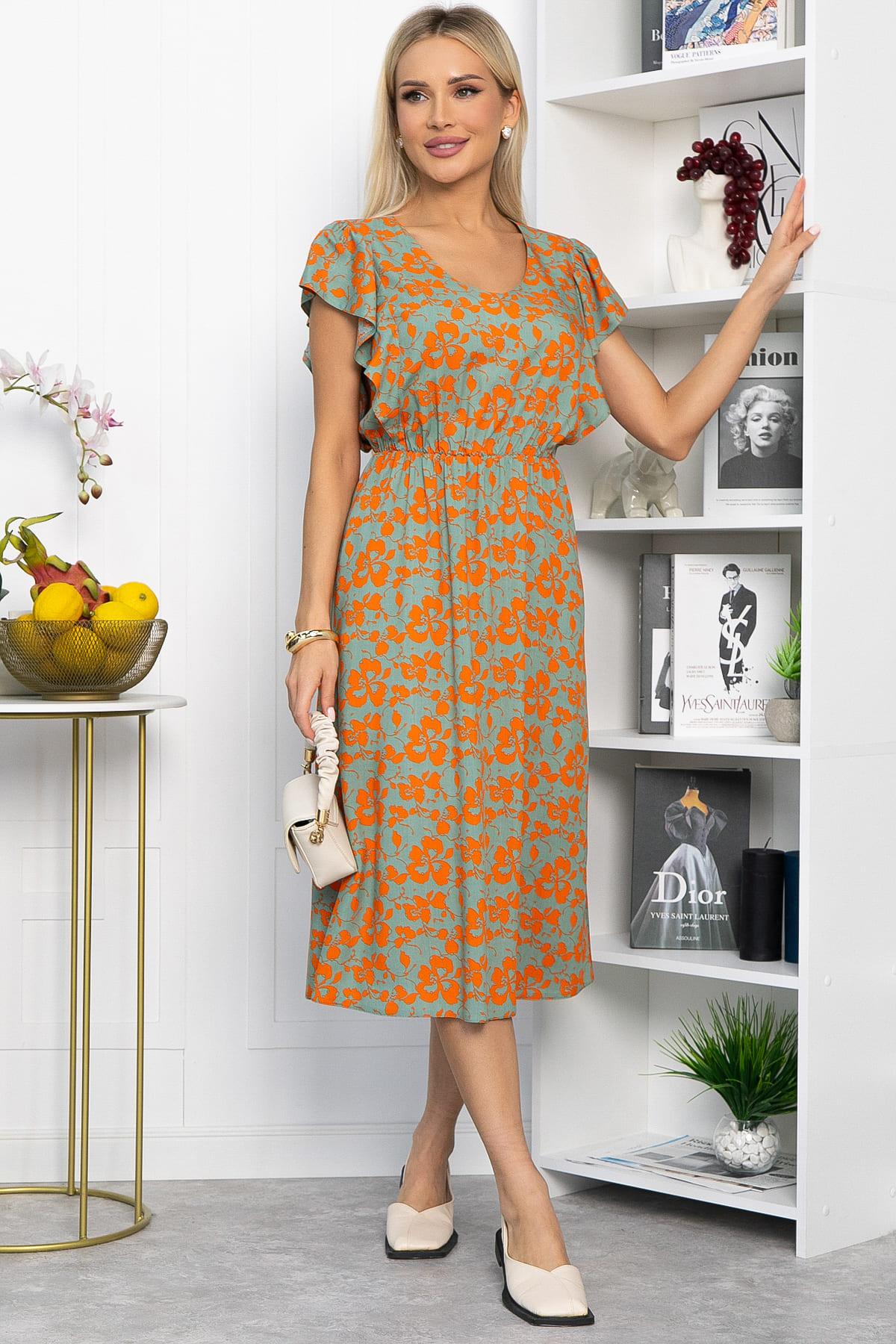 Платье Айлана (оранжевое) П13933-35М