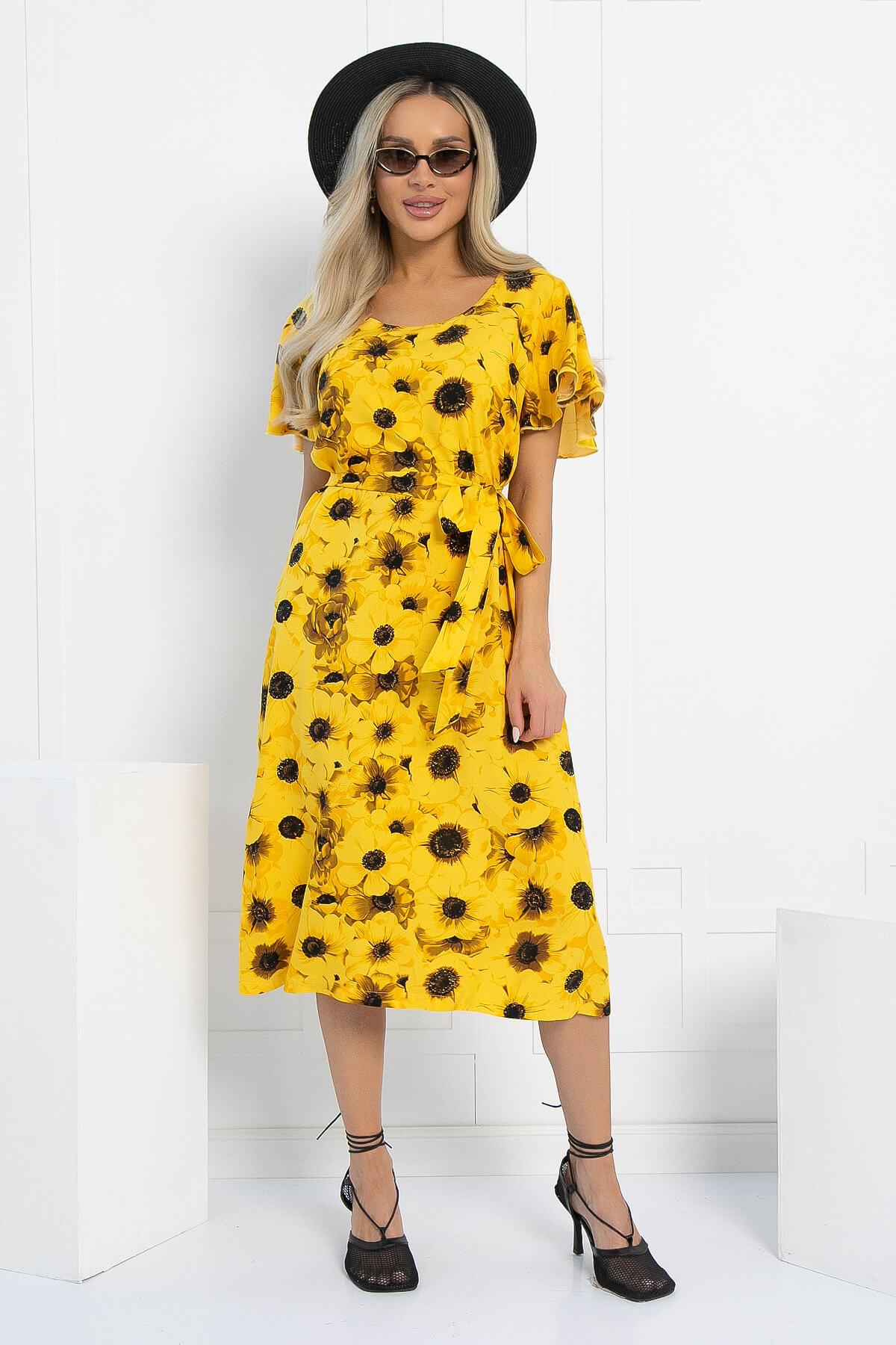 Платье Теплое лето (желтое) П12878-19М