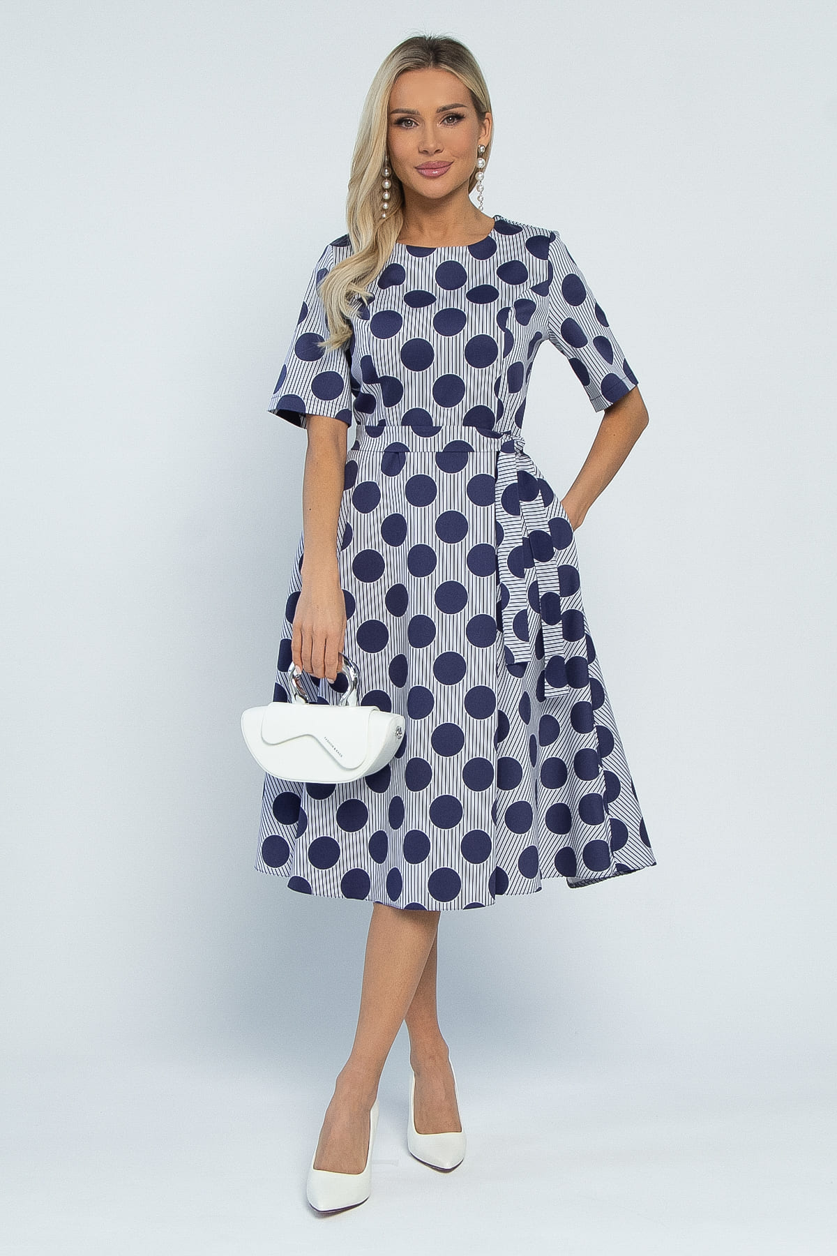 Платье Стиляги (голубое) П13418-16М