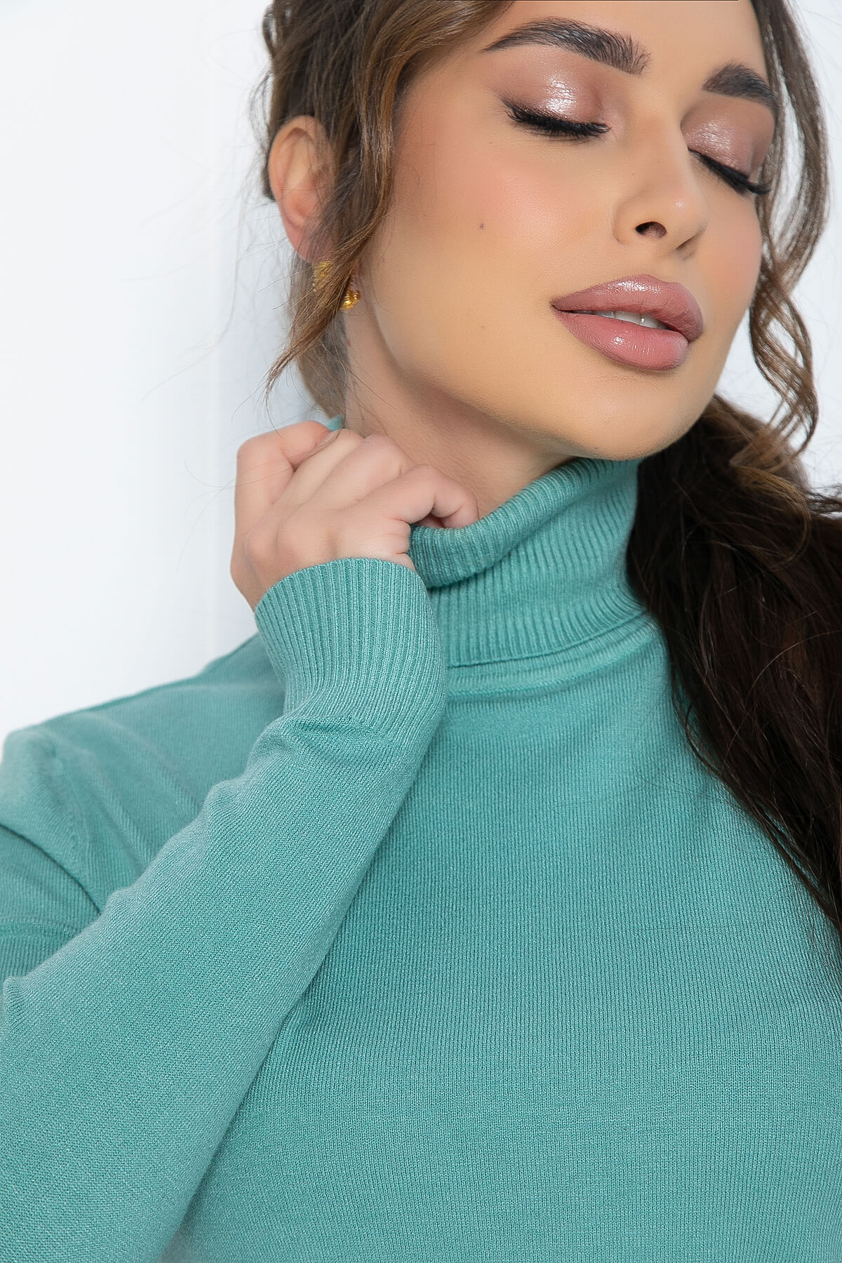 Водолазка Зимняя история (светло-зеленая) Б14530-20М