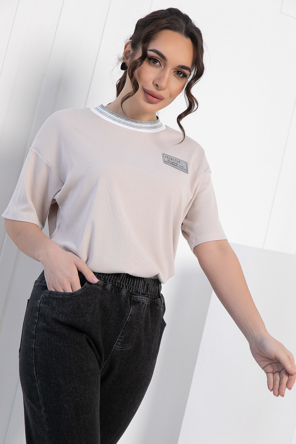 Футболка Ника (бежевая) Б12942-7М