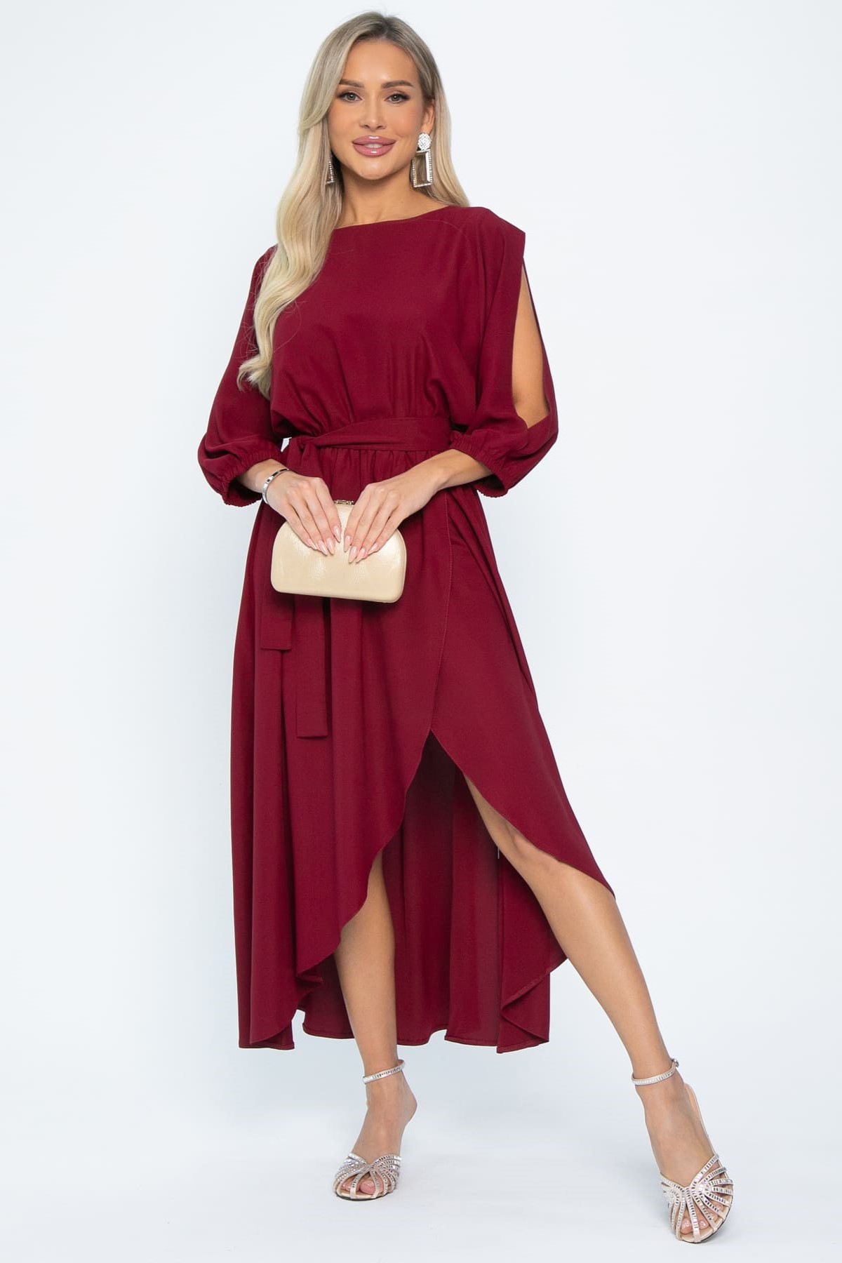 Платье Танго вдвоем (бордовое) П11824