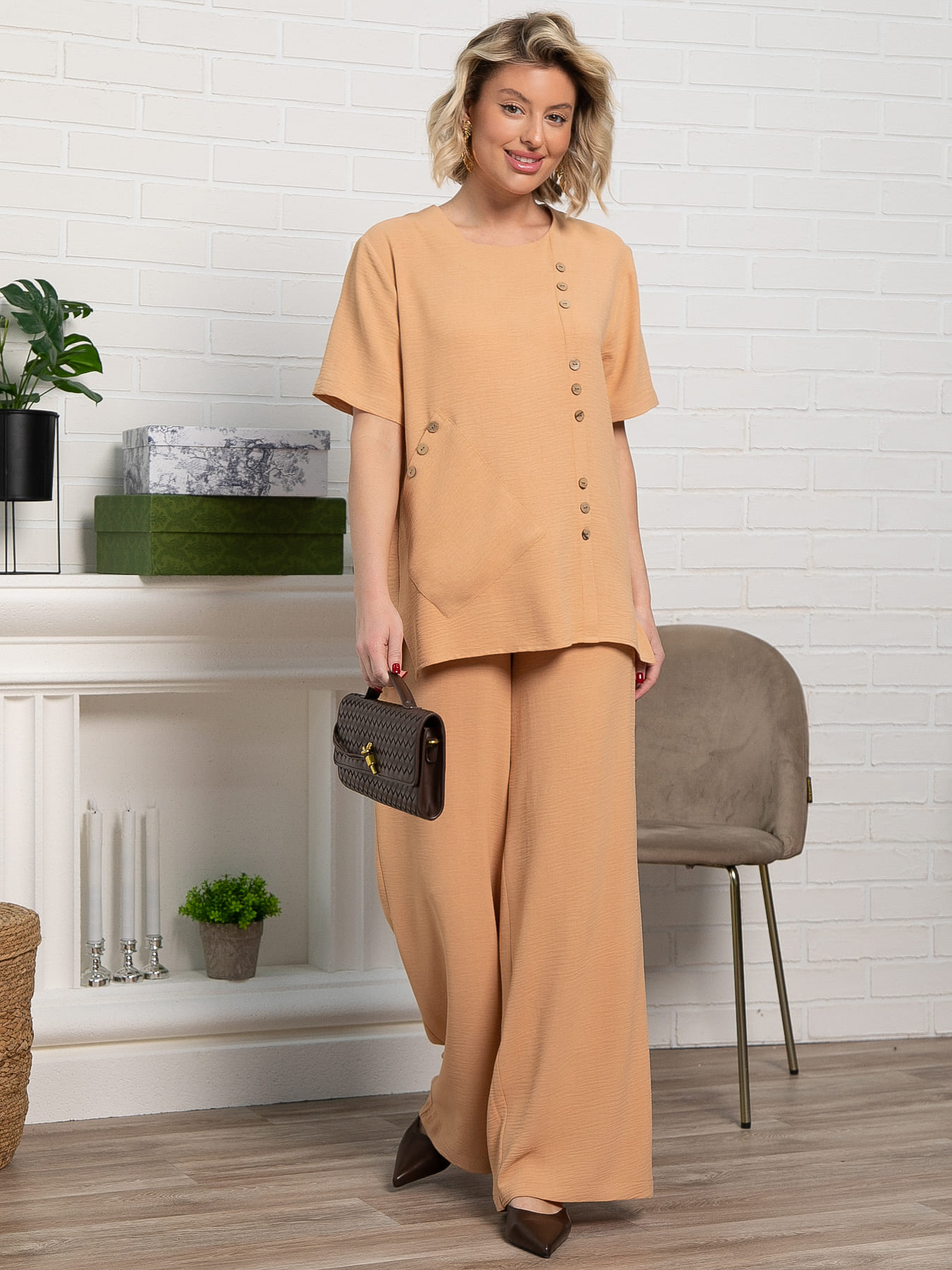 Костюм Вайлет (оранжево-бежевый) К15386-8М