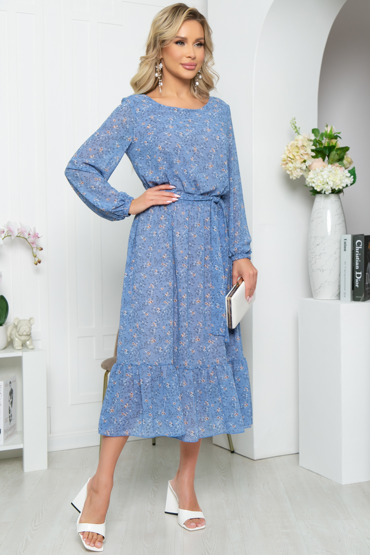 Платье "Фортуна" (голубое) П5326