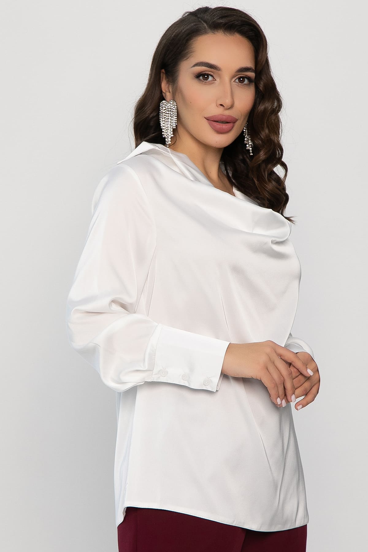 Блуза Шелковая сказка (белая) Б14380-33М