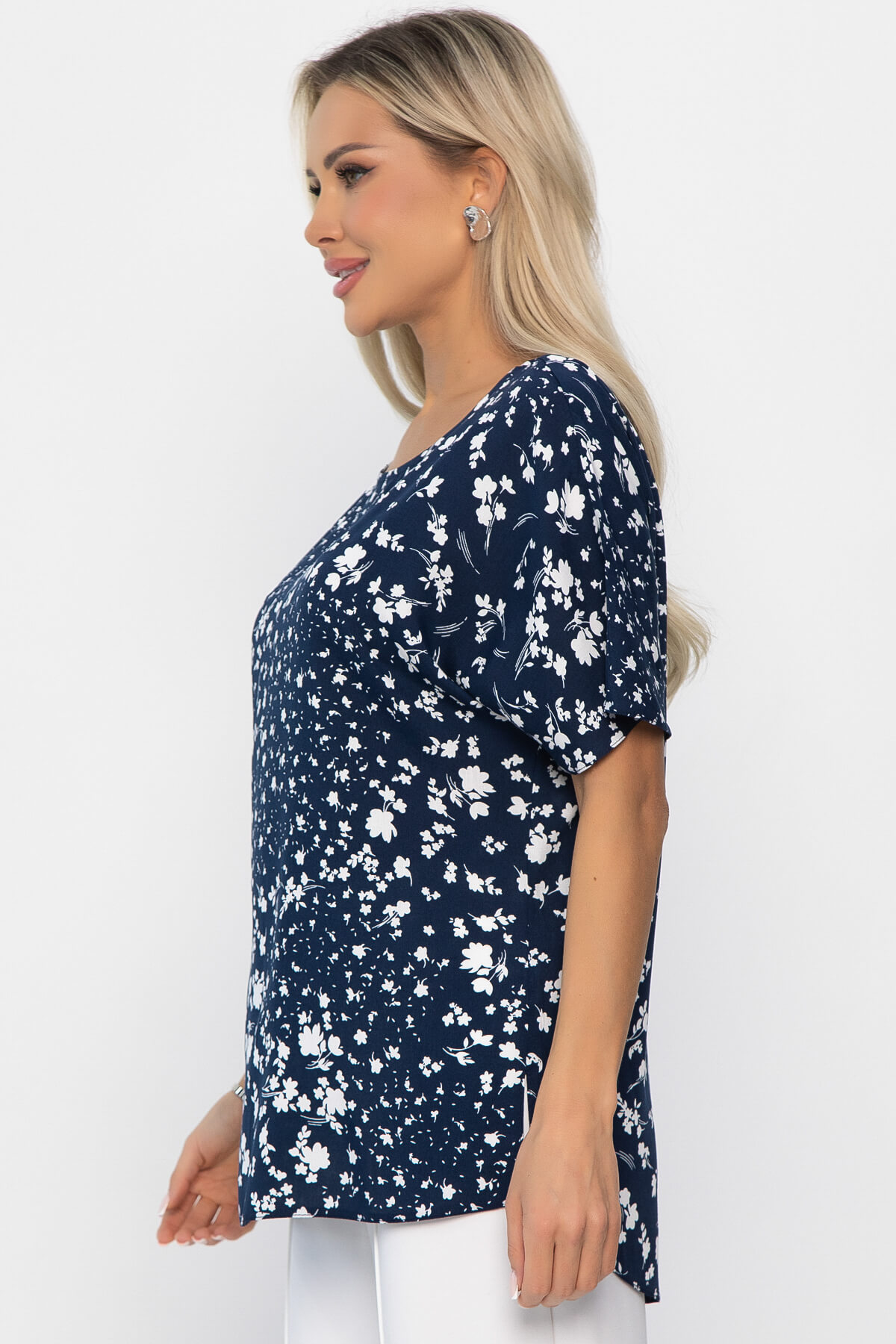 Блуза Маргоша (синяя) Б13814-16М