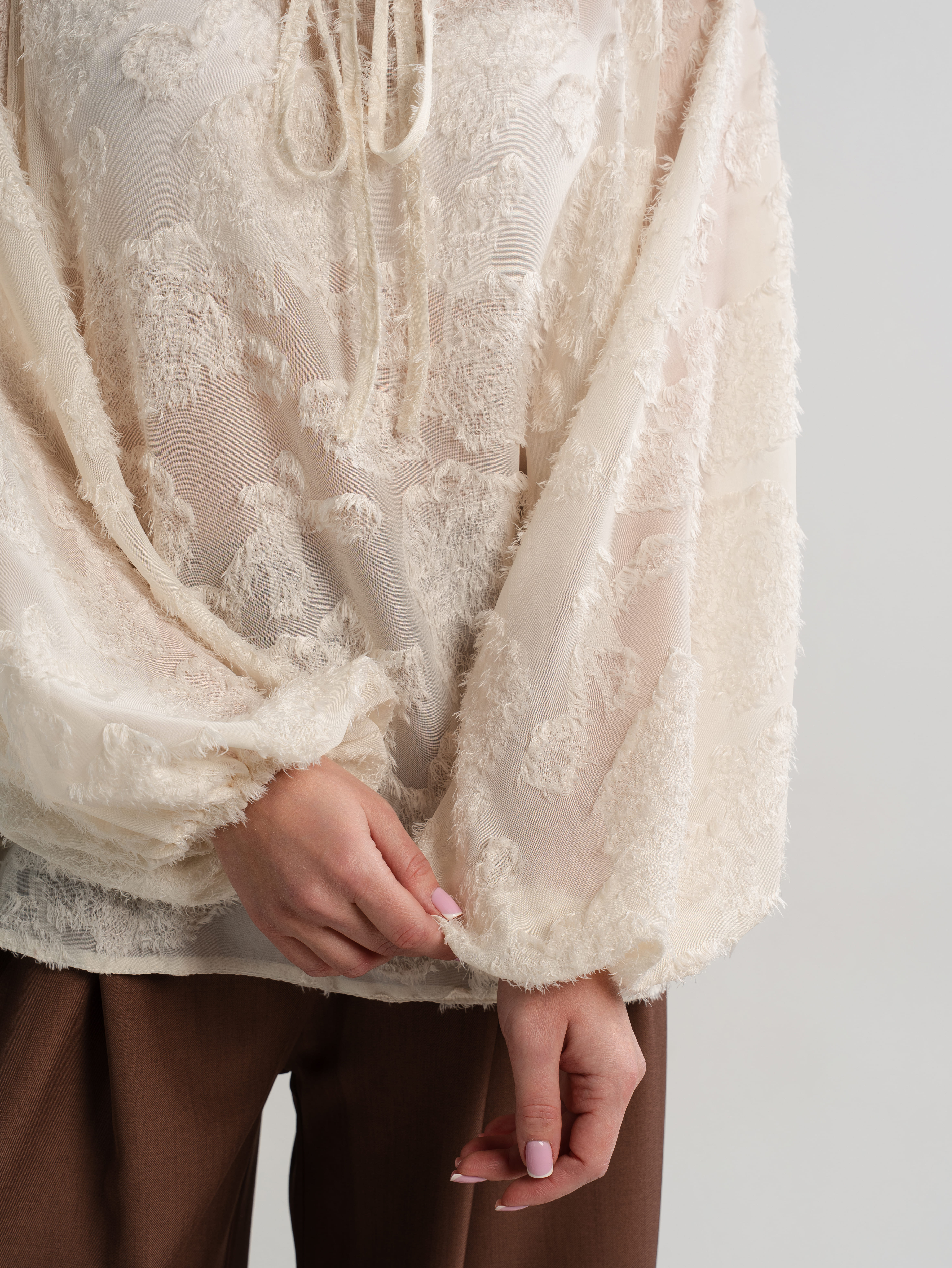 Блуза Воздушная мелодия (молочная) Б15140-7М