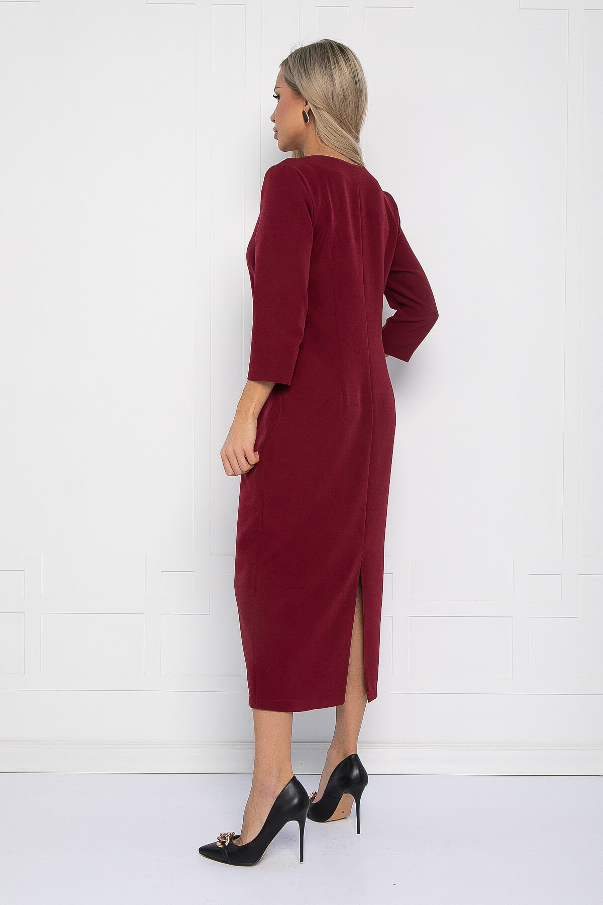 Платье Фабела (бордовое) П11652