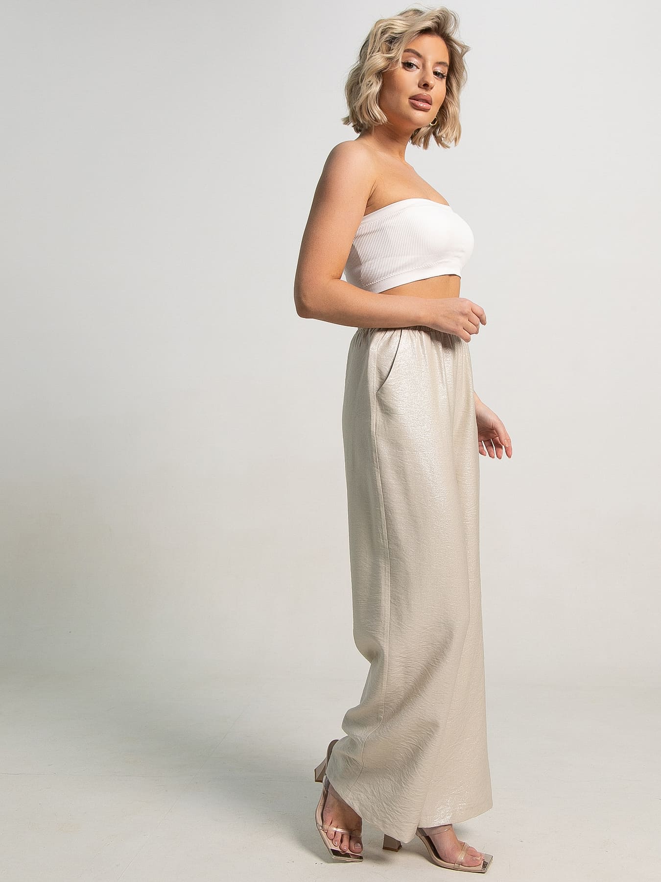 Брюки Сияние лета (бежевое серебро) Б15678-5М