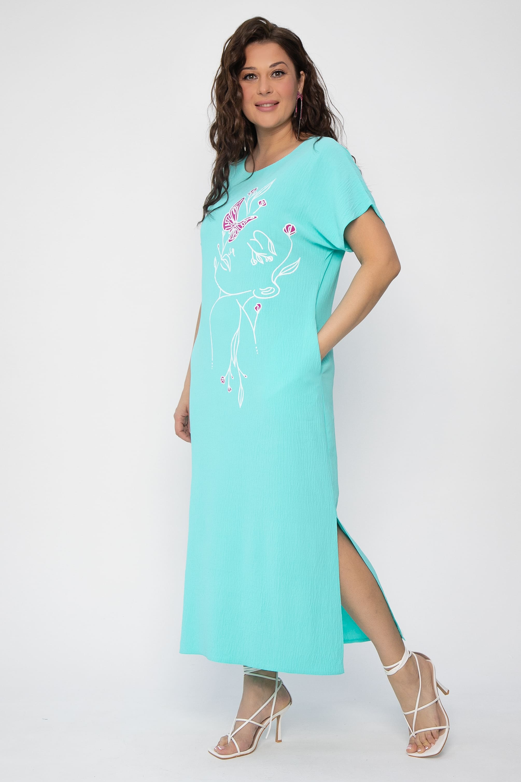 Платье Загадка (мята) П13705-8М