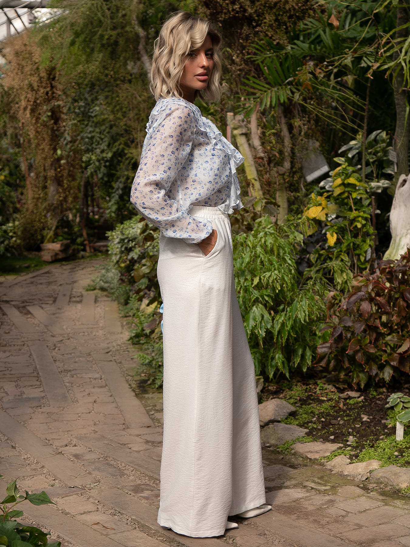 Брюки Сияние лета (белое золото) Б15677-5М