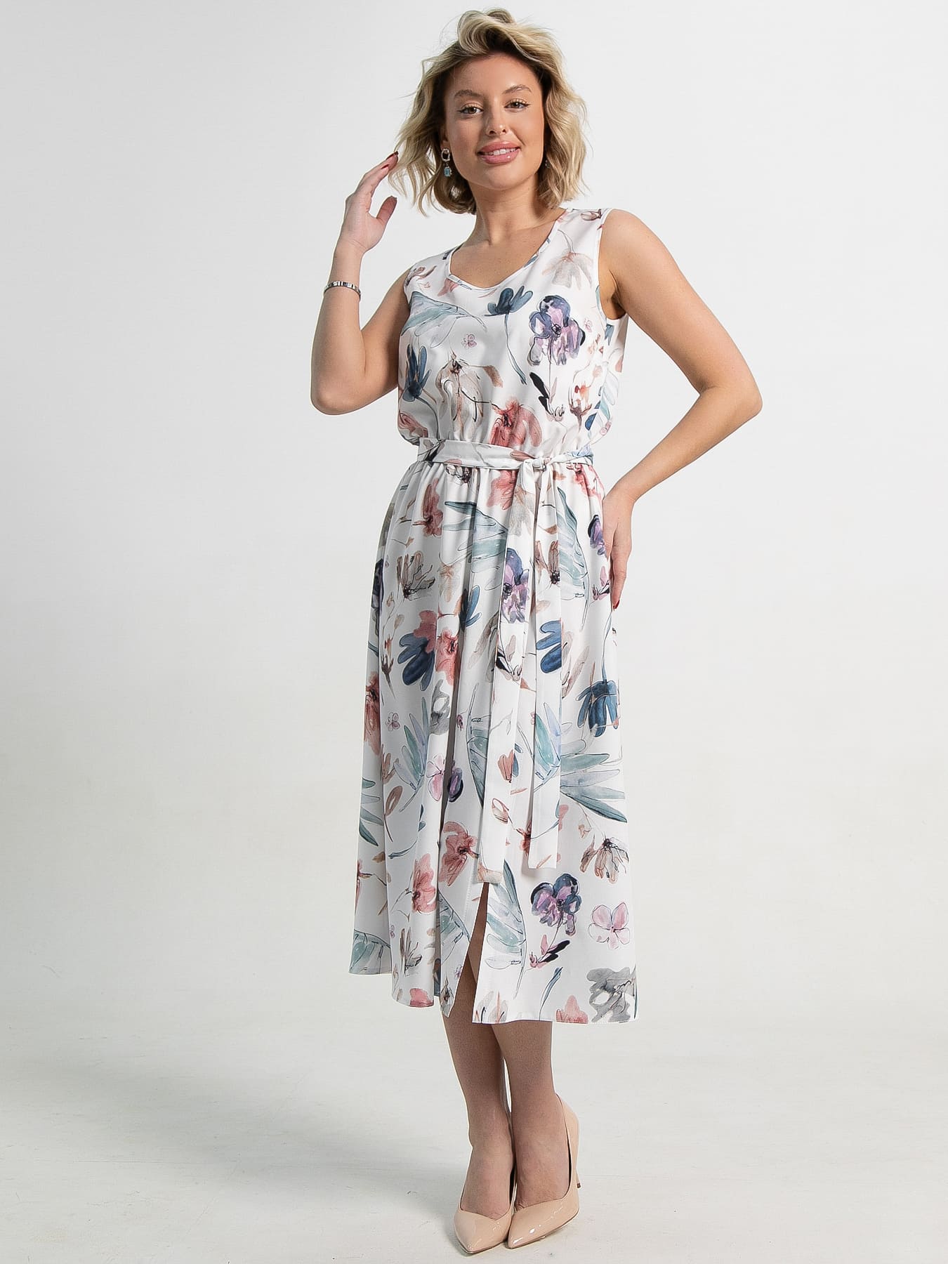 Платье Поцелуй солнца (белое) П15355-19М