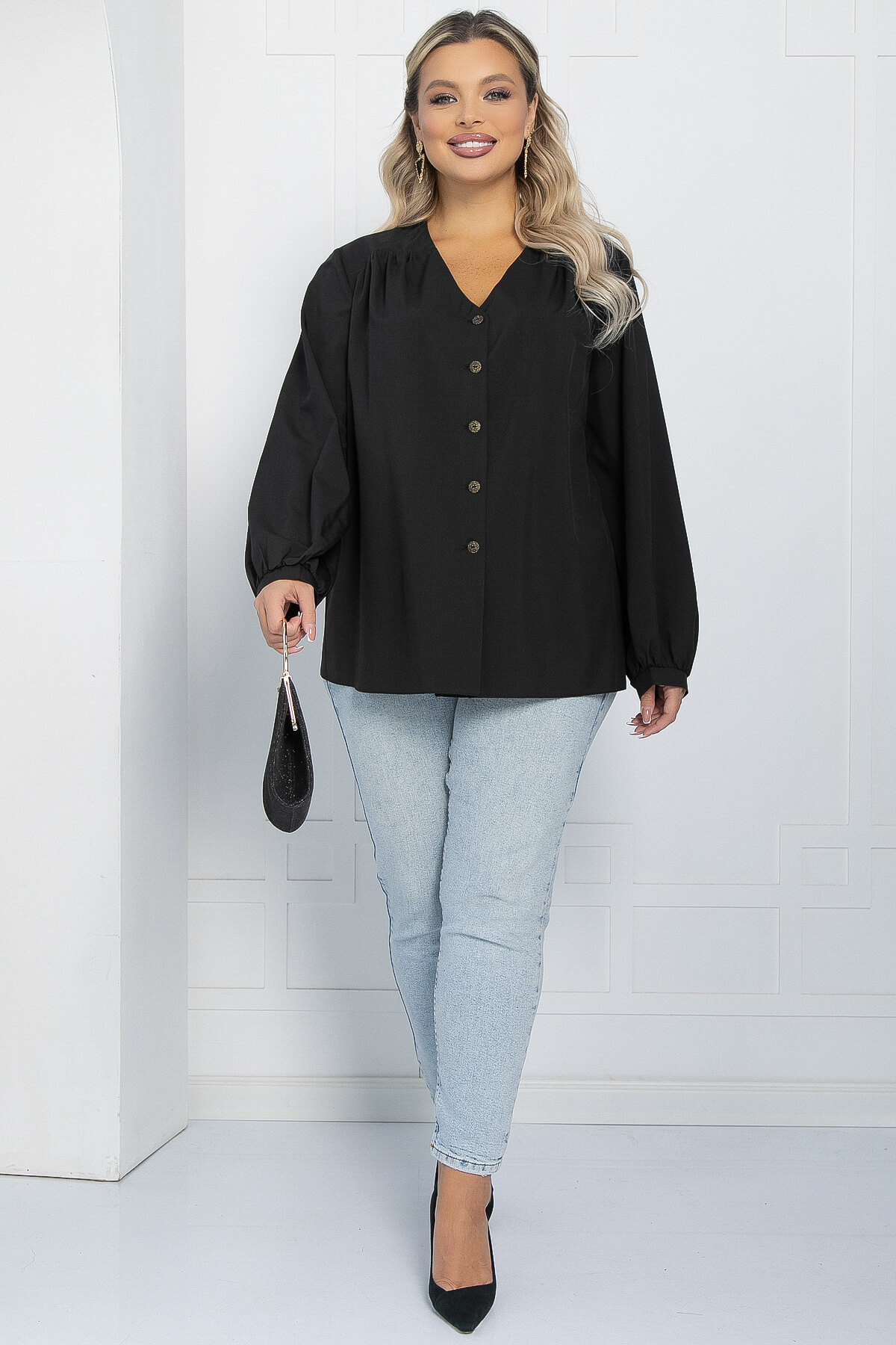 Блуза Калитея (черная) Б11624