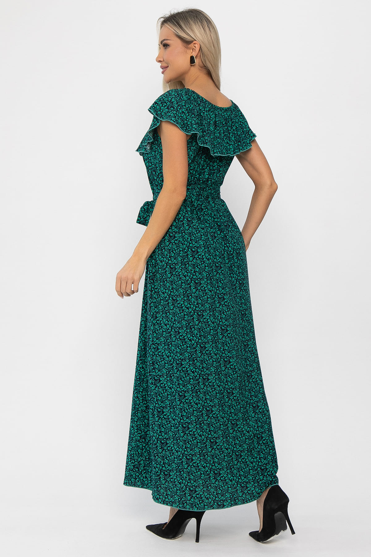 Платье Элинор макси (зеленое) П13759-12М