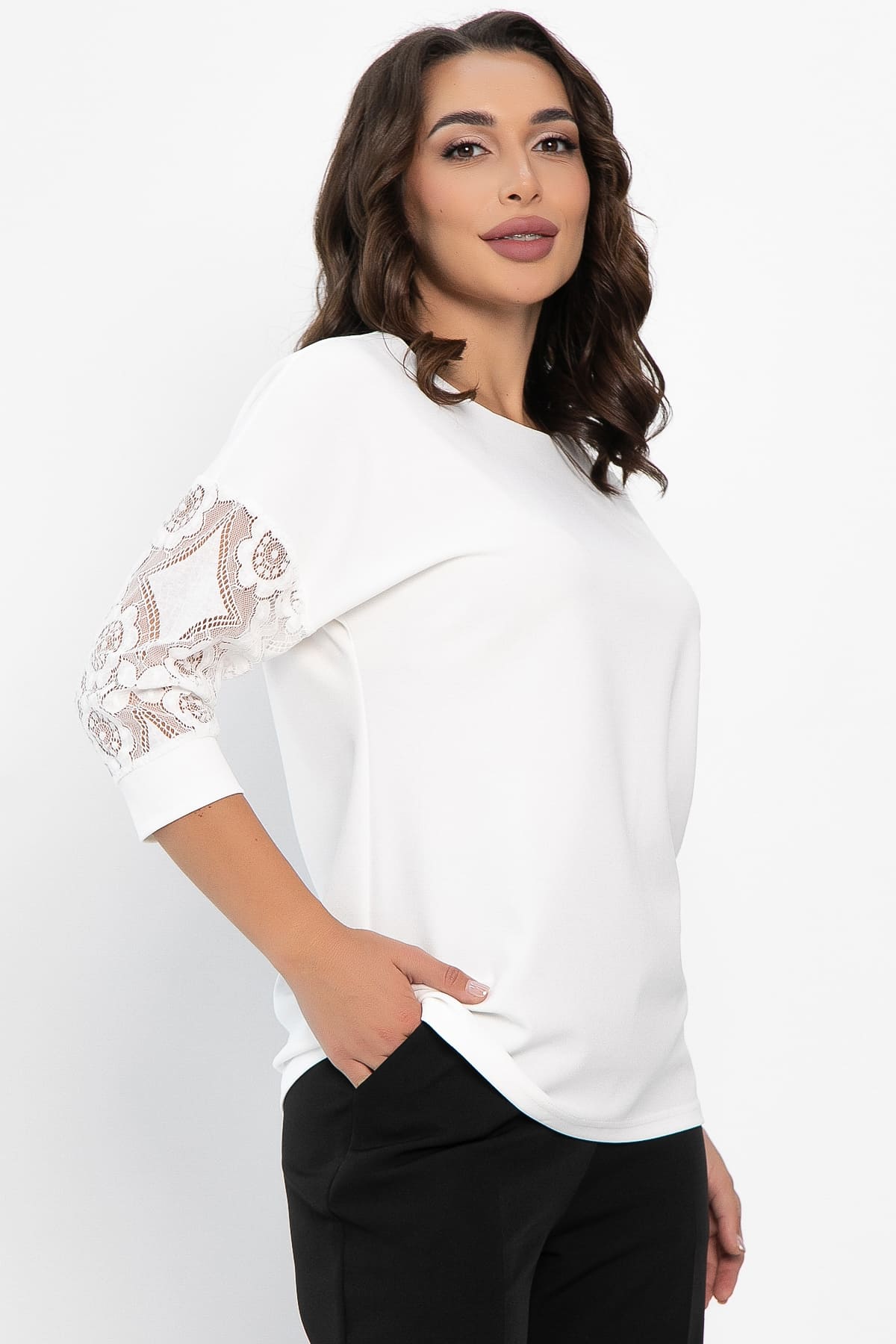 Джемпер В гармонии с собой НЬЮ (молочный) Б14117-48М