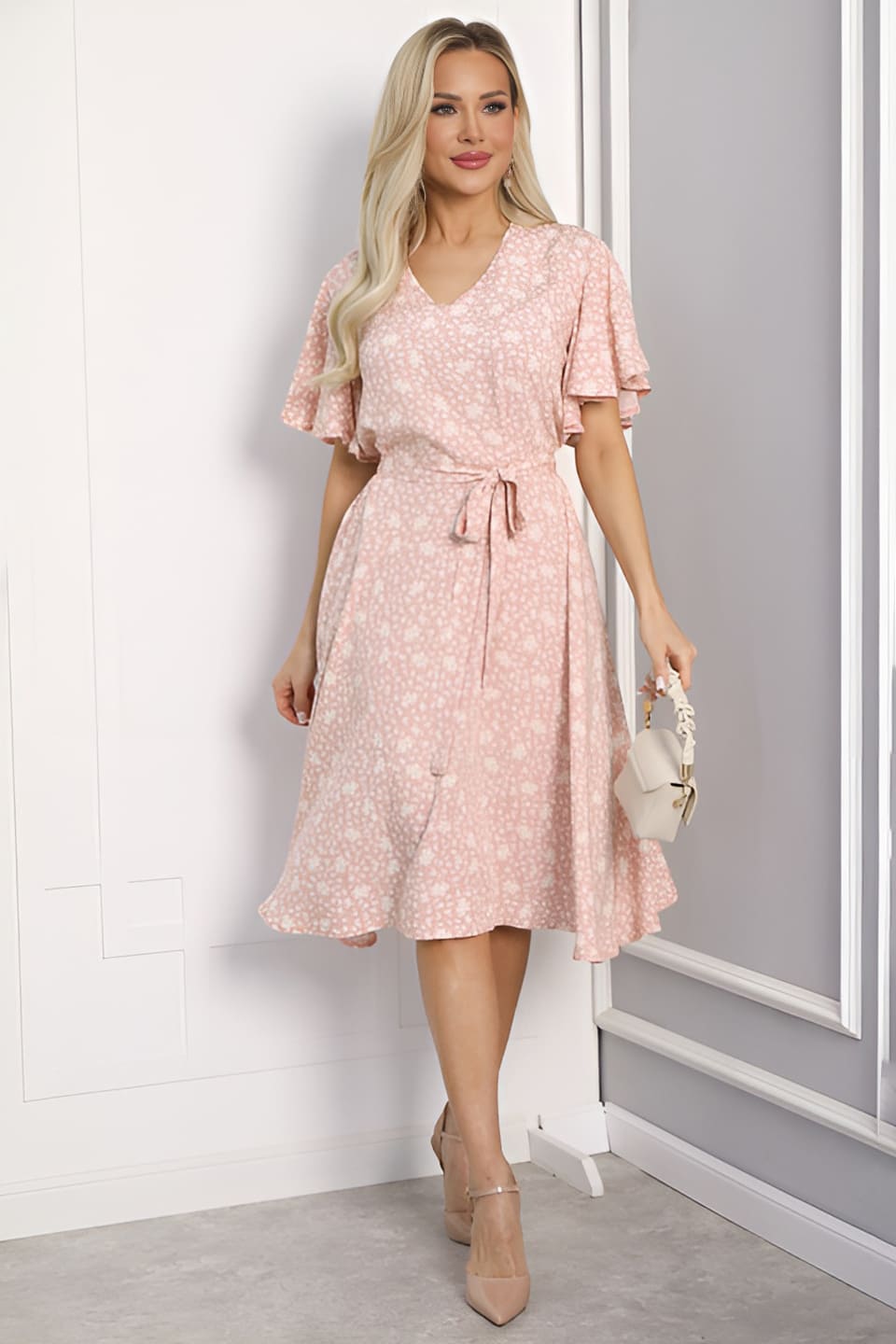 Платье Цветочный сад НЬЮ (розовое) П13709-25М
