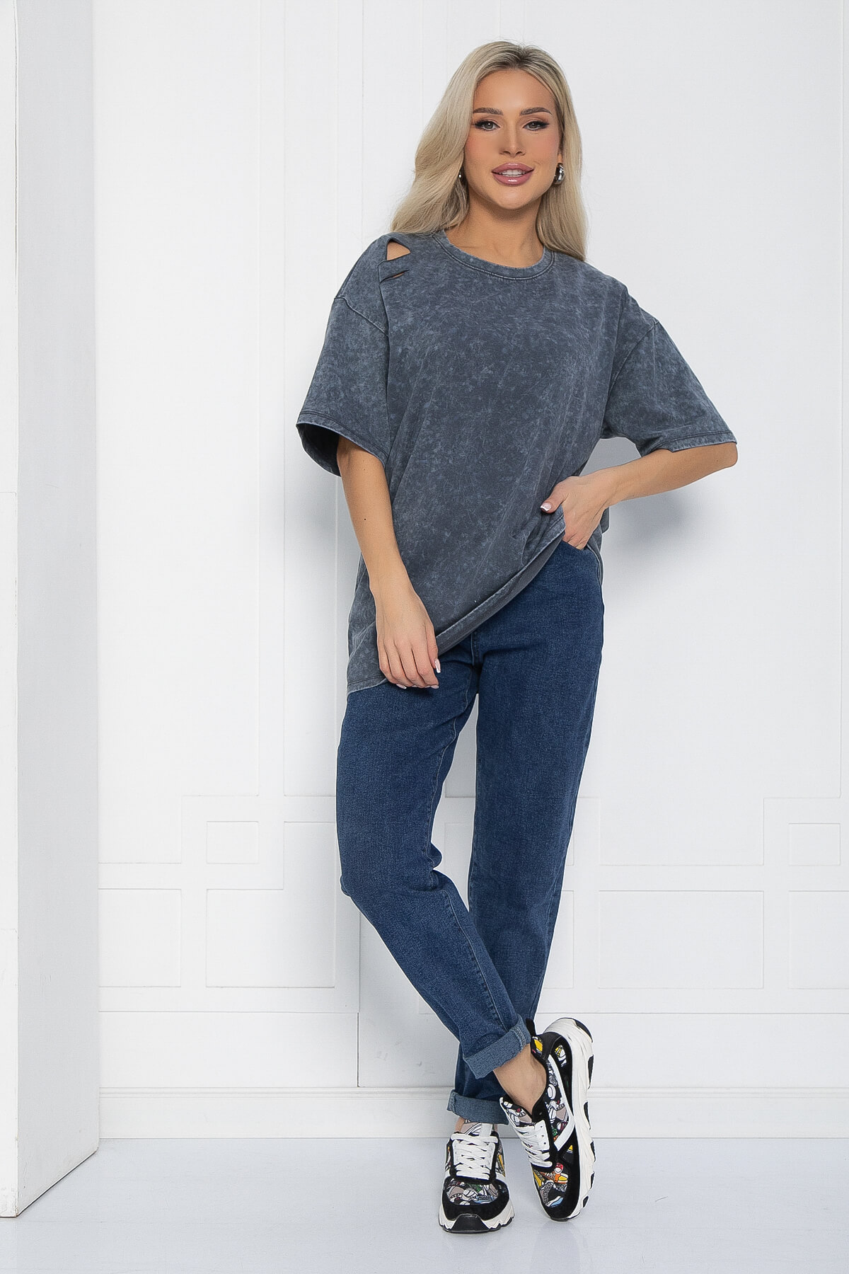 Футболка Микель (синяя) Б12598-20