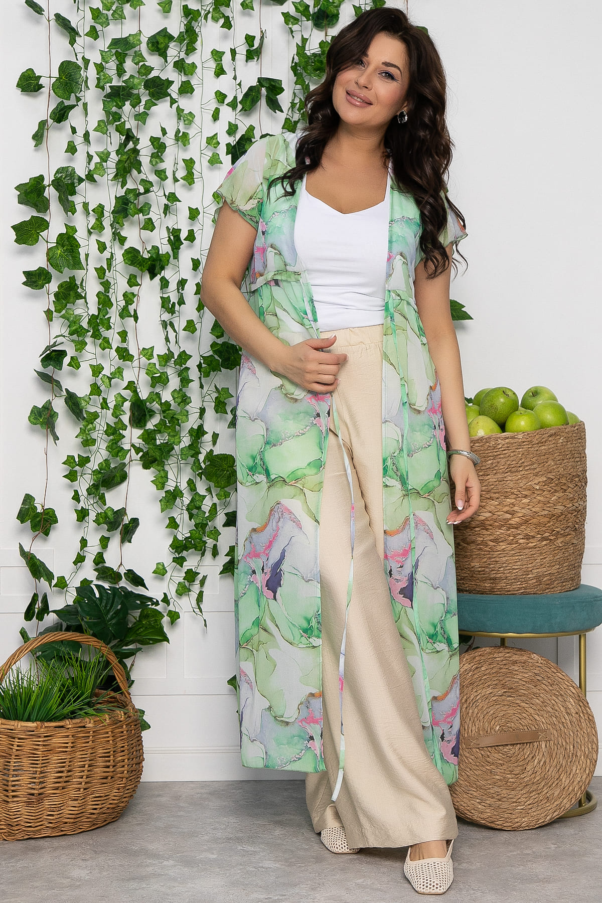 Парео (платье) Изольда (зеленое) П13601-9М