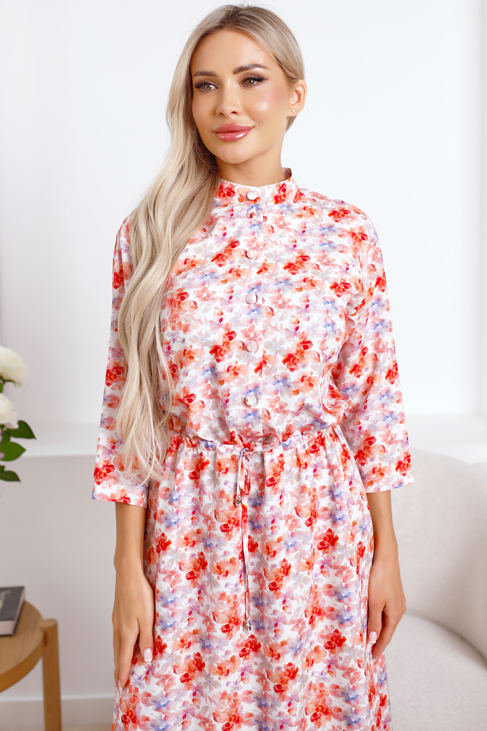 Платье Одиссея (красно-розовое) П15845-45М