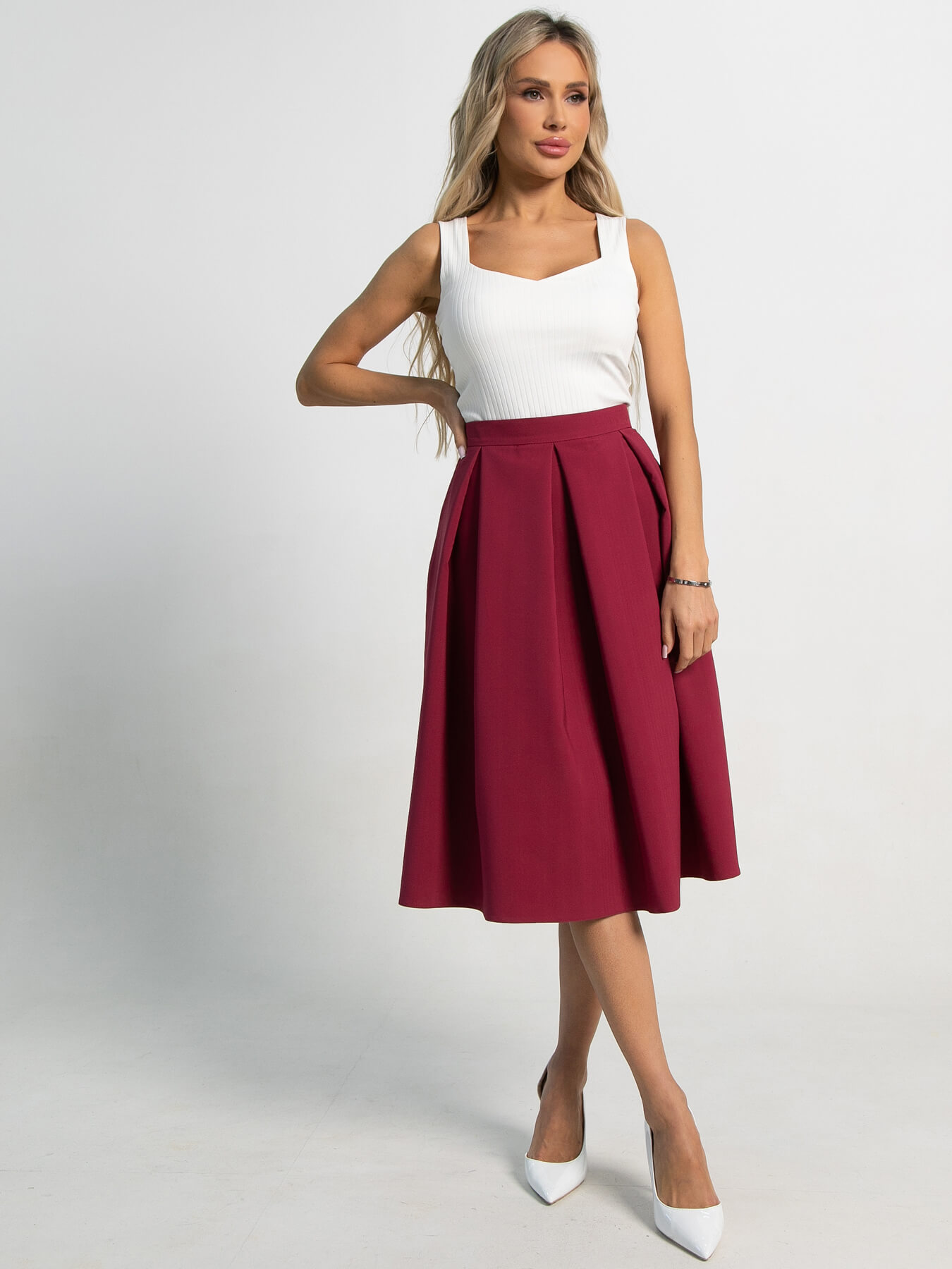 Юбка Санрайз (бордовая) Ю15558-3М