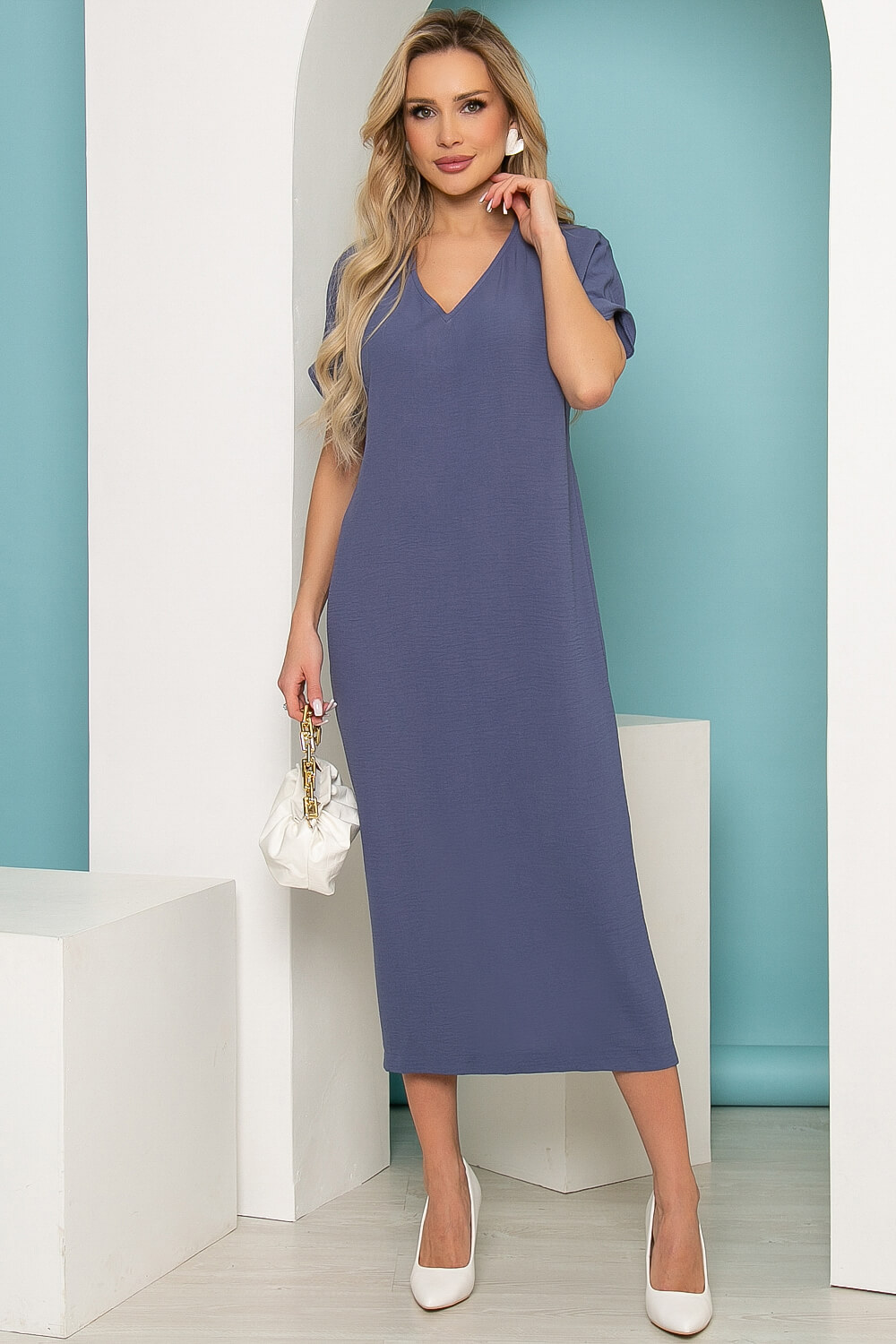 Платье "Герда" (грозовое небо) П3431