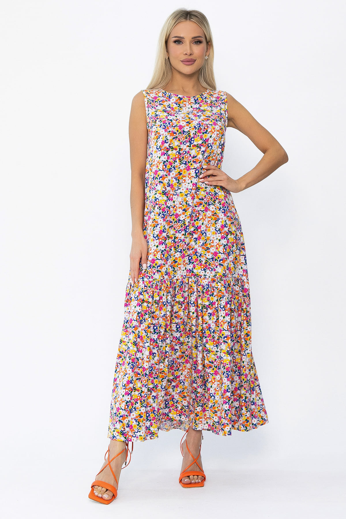 Платье Городской романс (цветы) П13901-21М